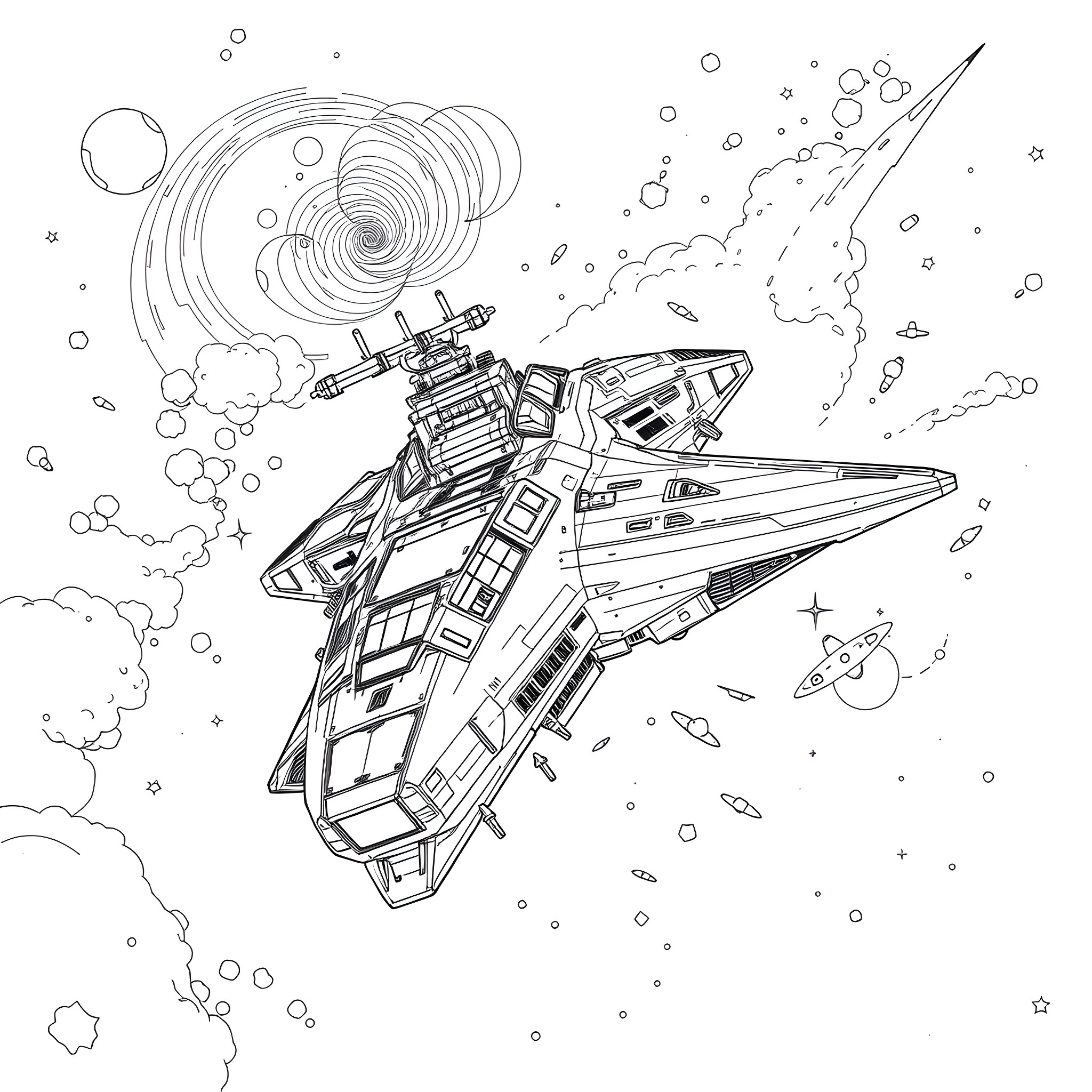 Best Spaceship Coloring Pages (Free Printable PDF)