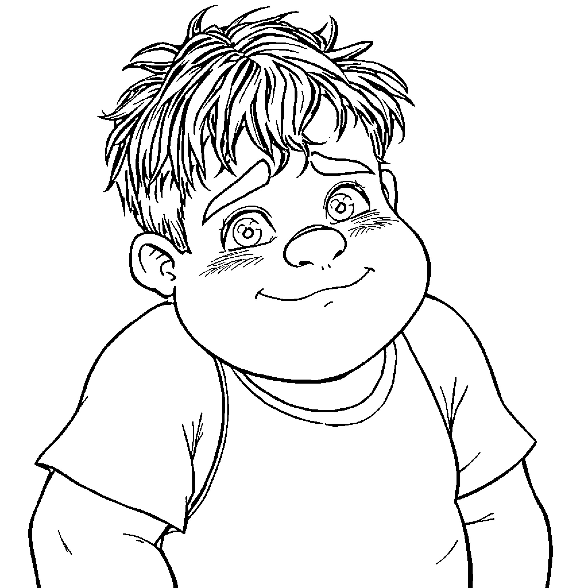 Dexter's Playful Expressions Coloring Page (free black-and-white line drawing printable PDF for all, from beginners to advanced learners, including children, teens, adults, and seniors)