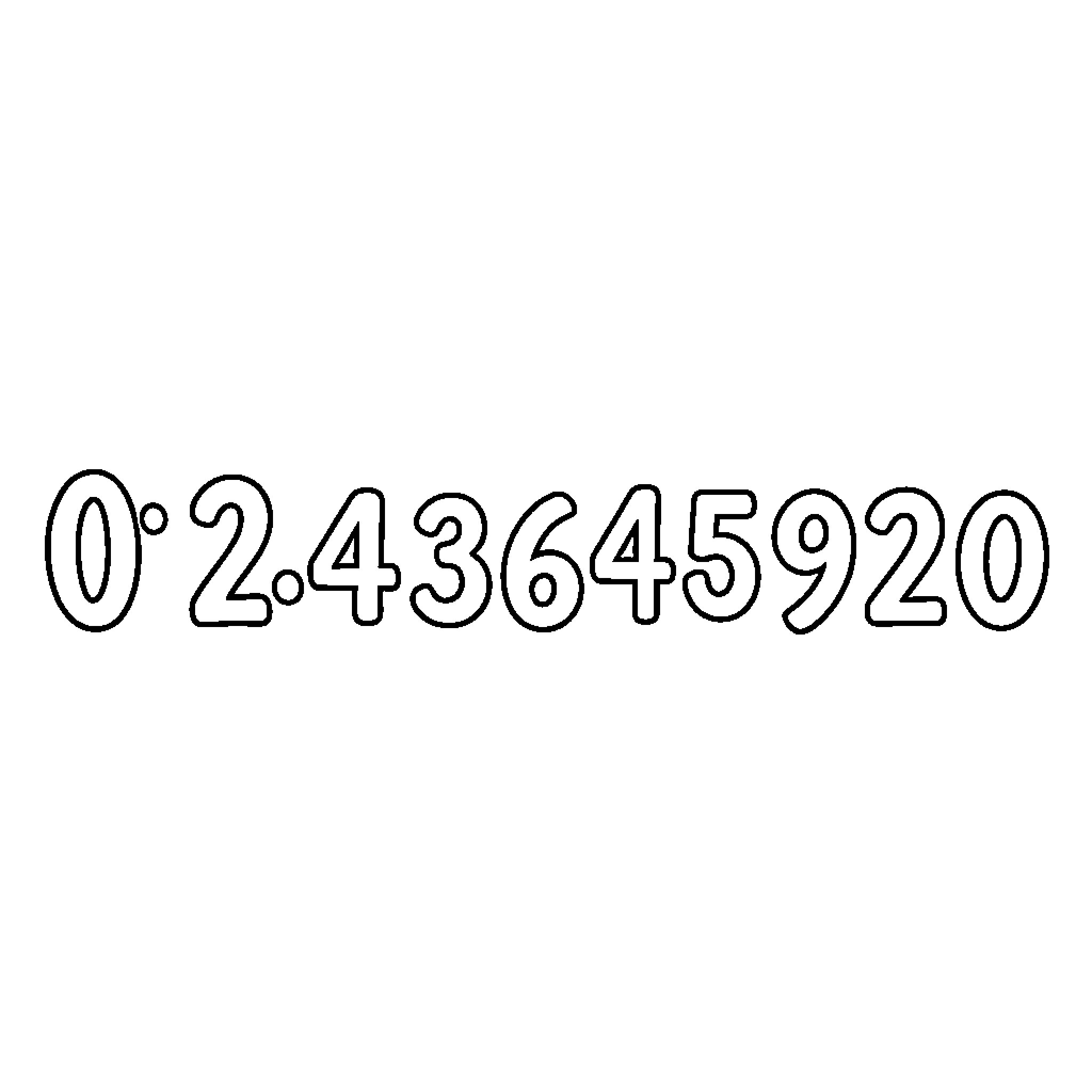 Number Depicting a Numerical Sequence Coloring Page (free black-and-white line drawing printable PDF for all, from beginners to advanced learners, including children, teens, adults, and seniors)