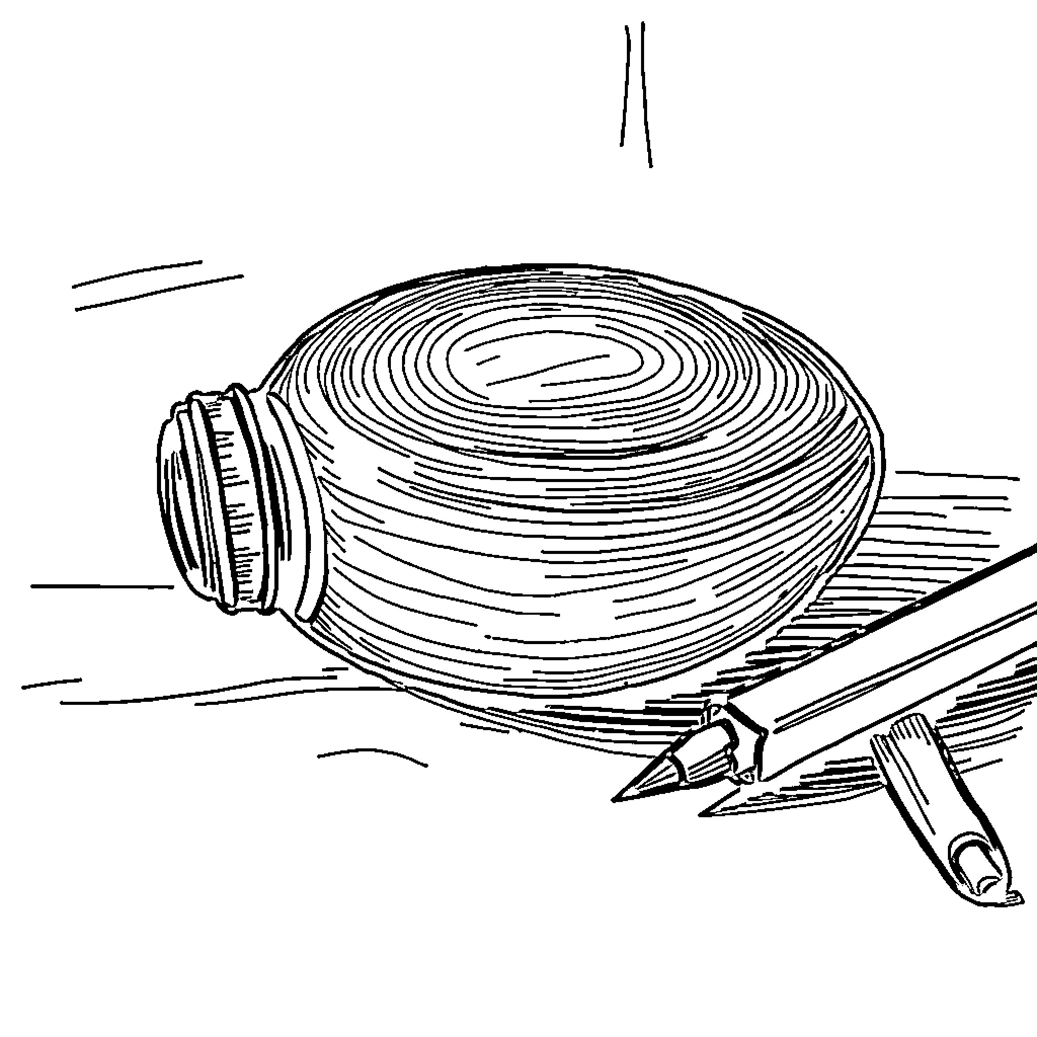 Something Artistic with Drawing Tools Coloring Page (free black-and-white line drawing printable PDF for all, from beginners to advanced learners, including children, teens, adults, and seniors)