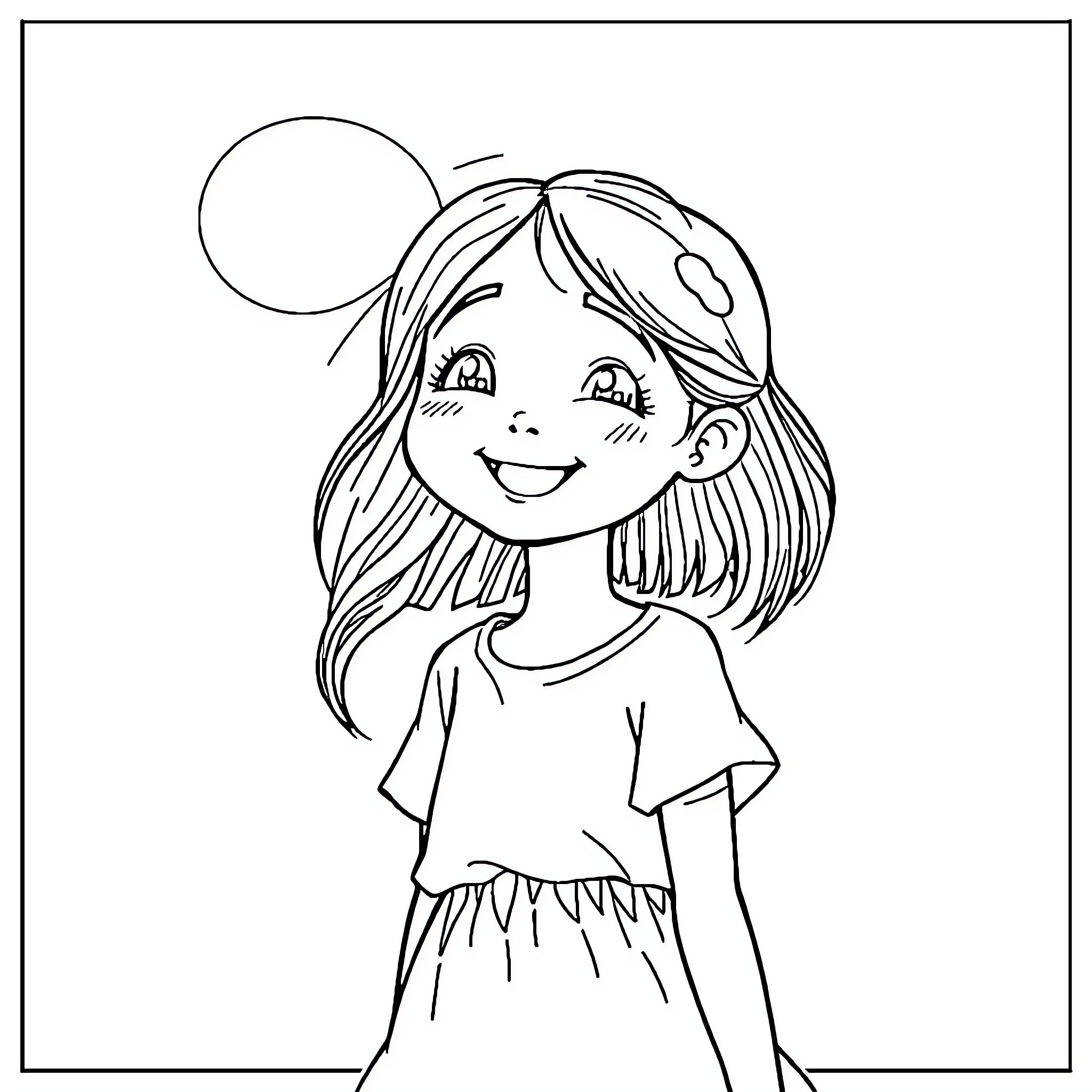 Vahiana's Joyful Self-Expression Coloring Page (free black-and-white line drawing printable PDF for all, from beginners to advanced learners, including children, teens, adults, and seniors)