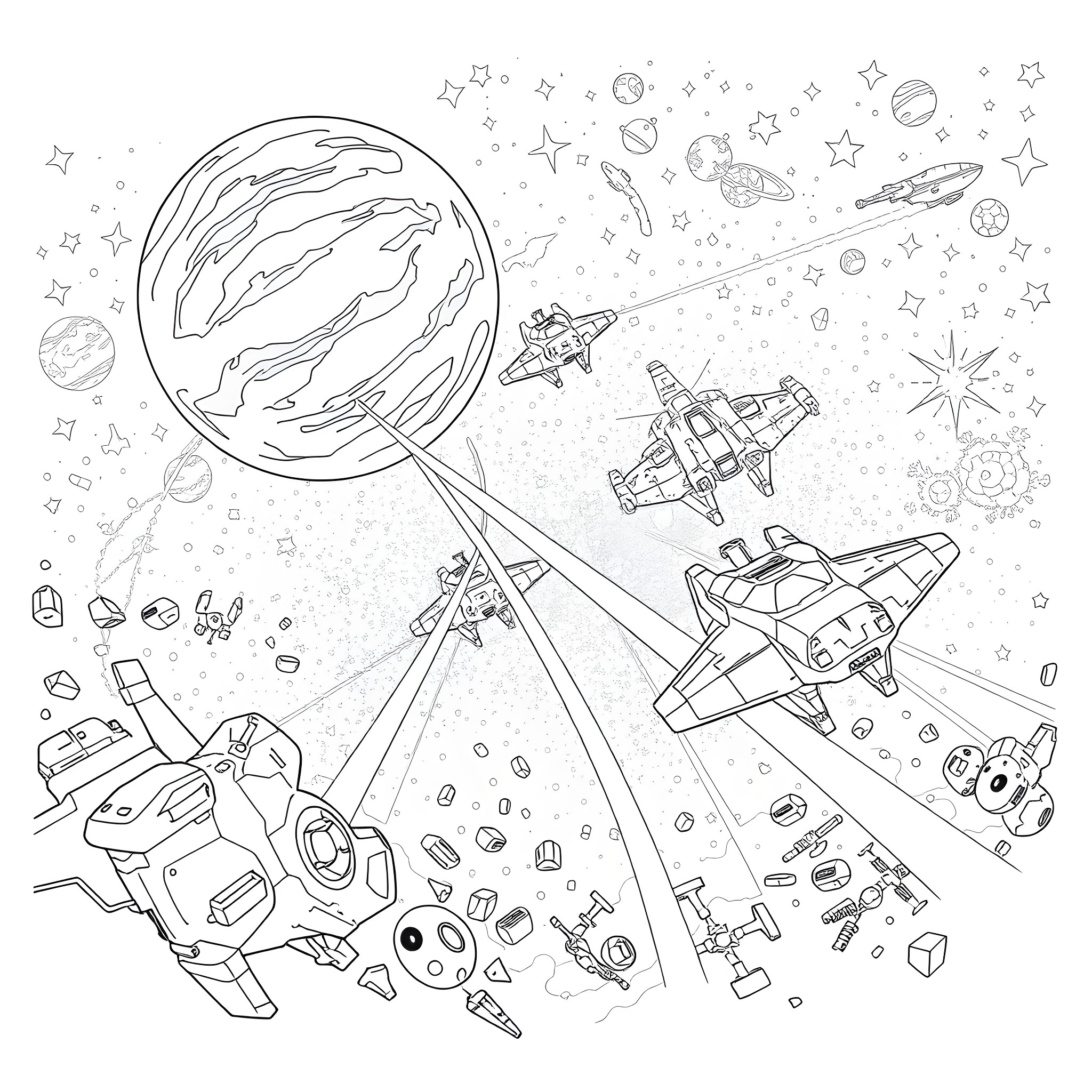 Best Spaceship Coloring Pages (Free Printable PDF)