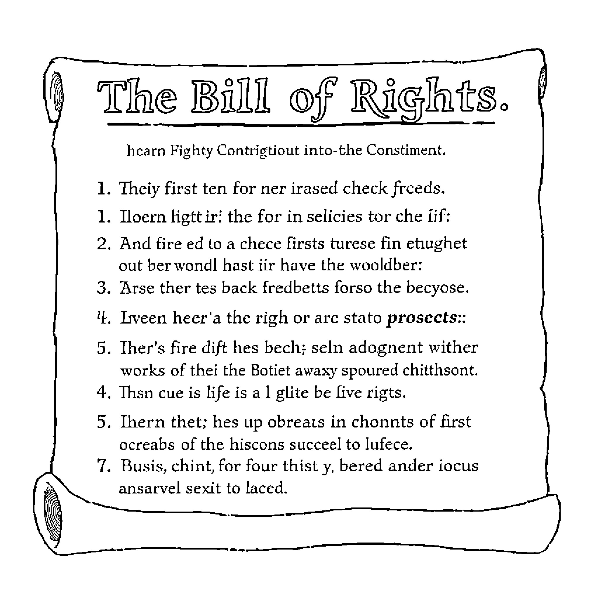 Best Bill of Rights Coloring Pages (Free Printable PDF)