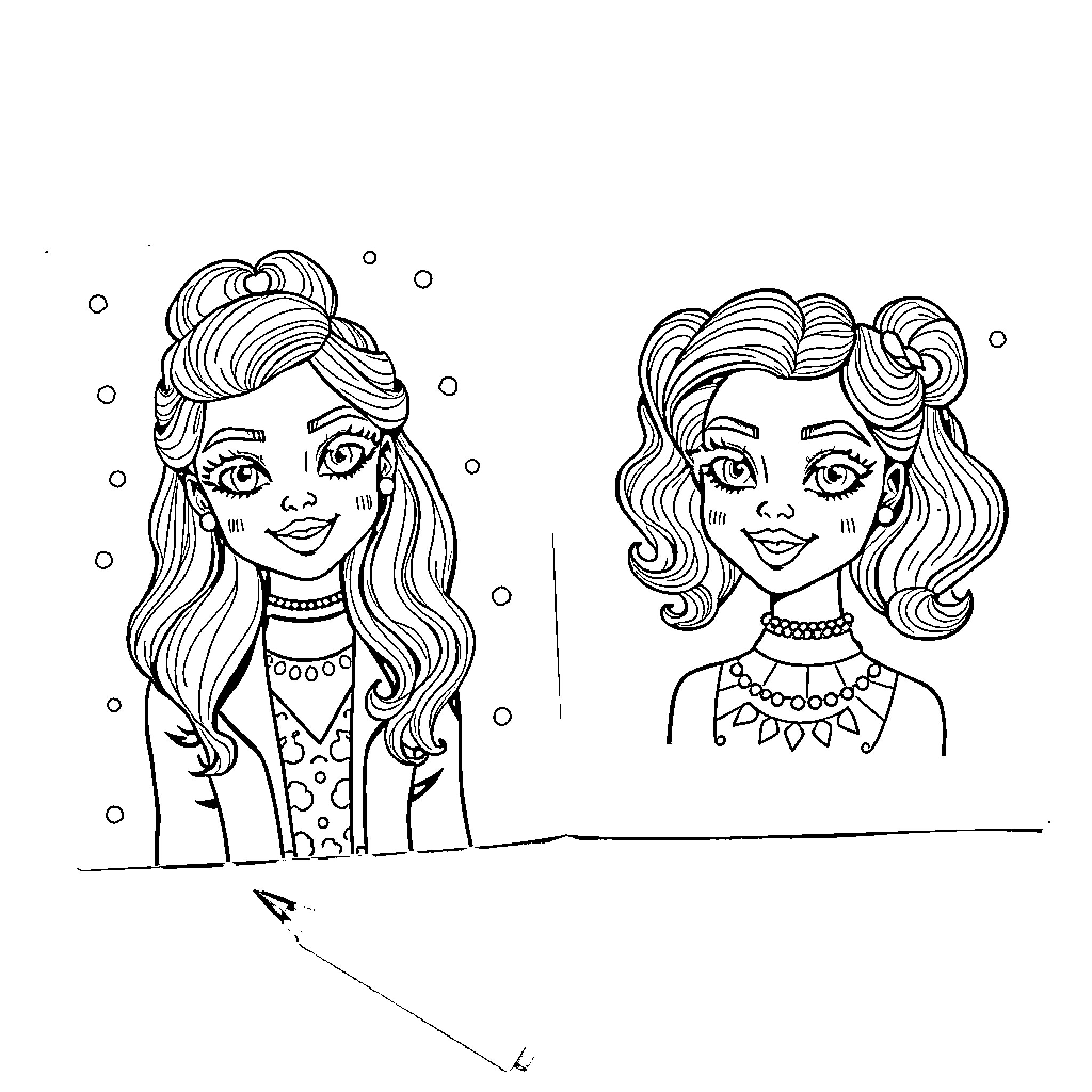 Riya's Artistic Expressions: Fashion and Flair Coloring Page (free black-and-white line drawing printable PDF for all, from beginners to advanced learners, including children, teens, adults, and seniors)