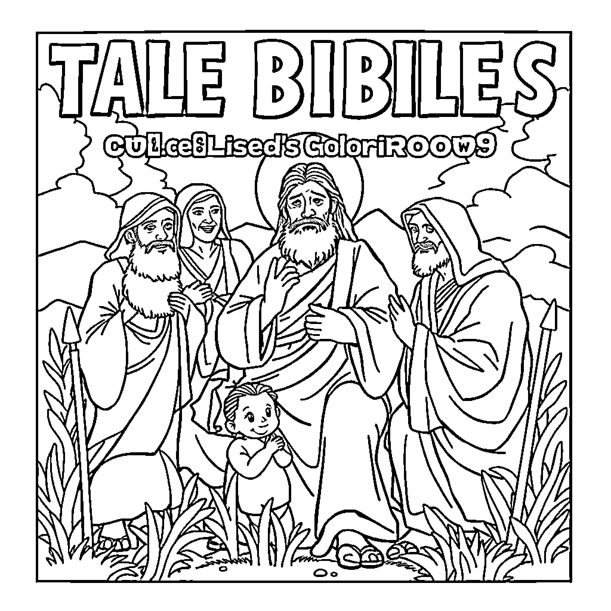 Bible Character Collects Listed Stories Coloring Coloring Page (free black-and-white line drawing printable PDF for all, from beginners to advanced learners, including children, teens, adults, and seniors)