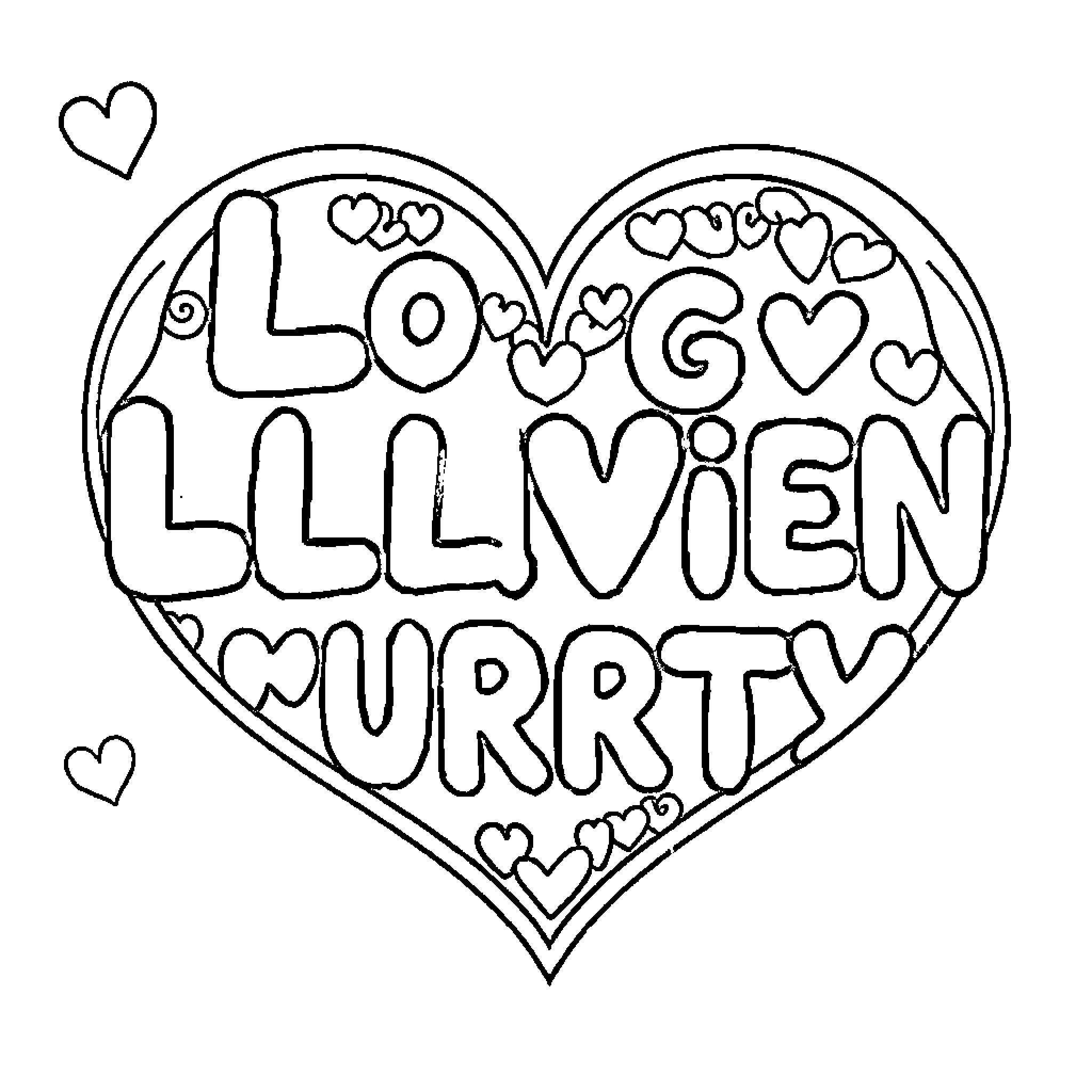Heart Filled with Love and Affection Coloring Page (free black-and-white line drawing printable PDF for all, from beginners to advanced learners, including children, teens, adults, and seniors)