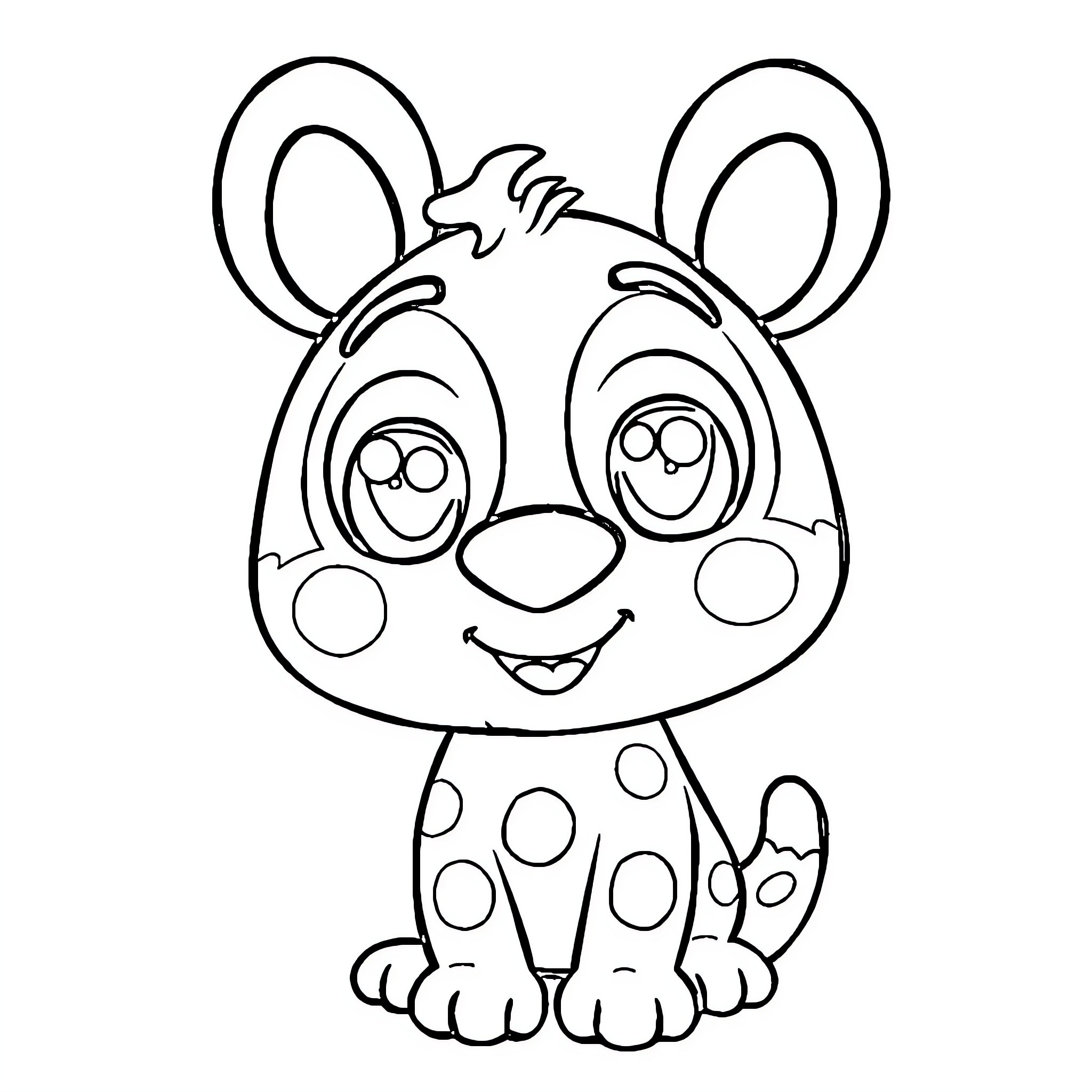 Scoobdoo cartoon animal character Coloring Page (free black-and-white line drawing printable PDF for all, from beginners to advanced learners, including children, teens, adults, and seniors)