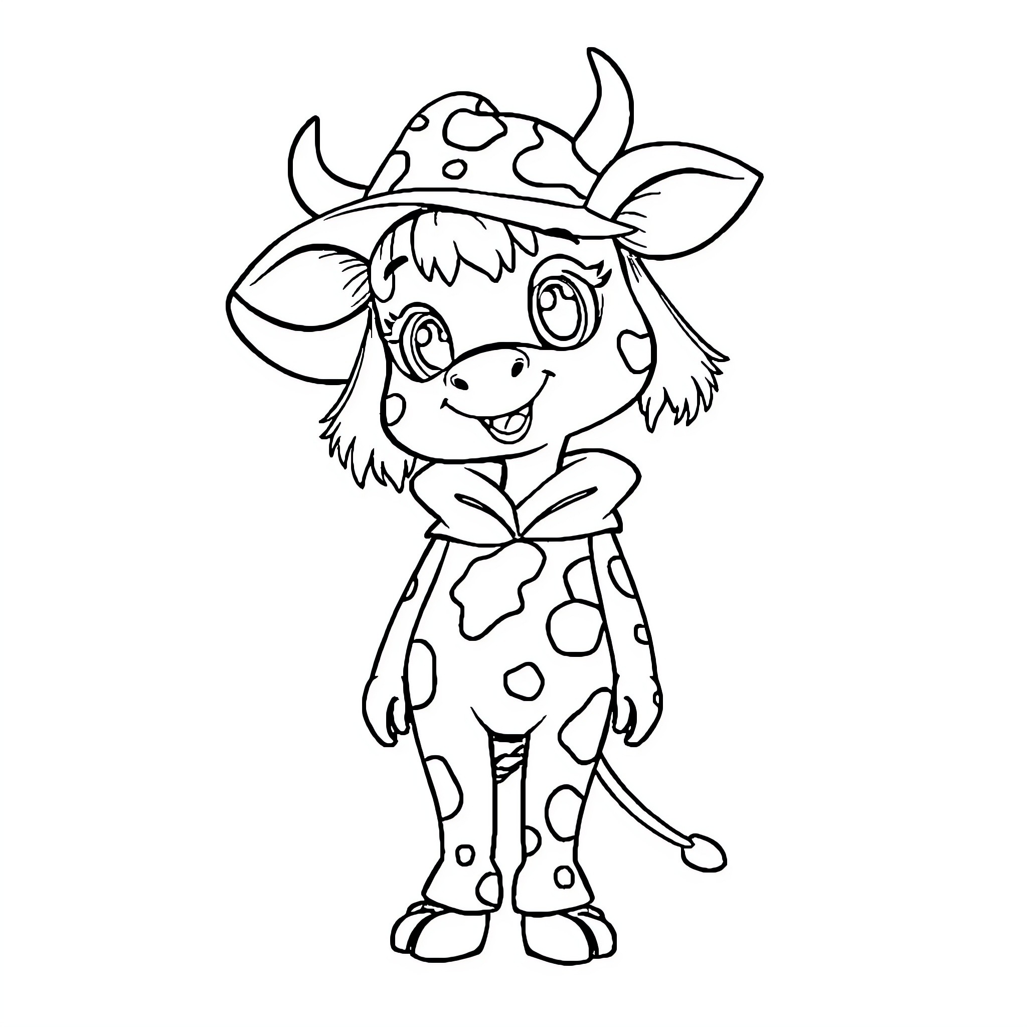 Cassedy character in playful costume Coloring Page (free black-and-white line drawing printable PDF for all, from beginners to advanced learners, including children, teens, adults, and seniors)