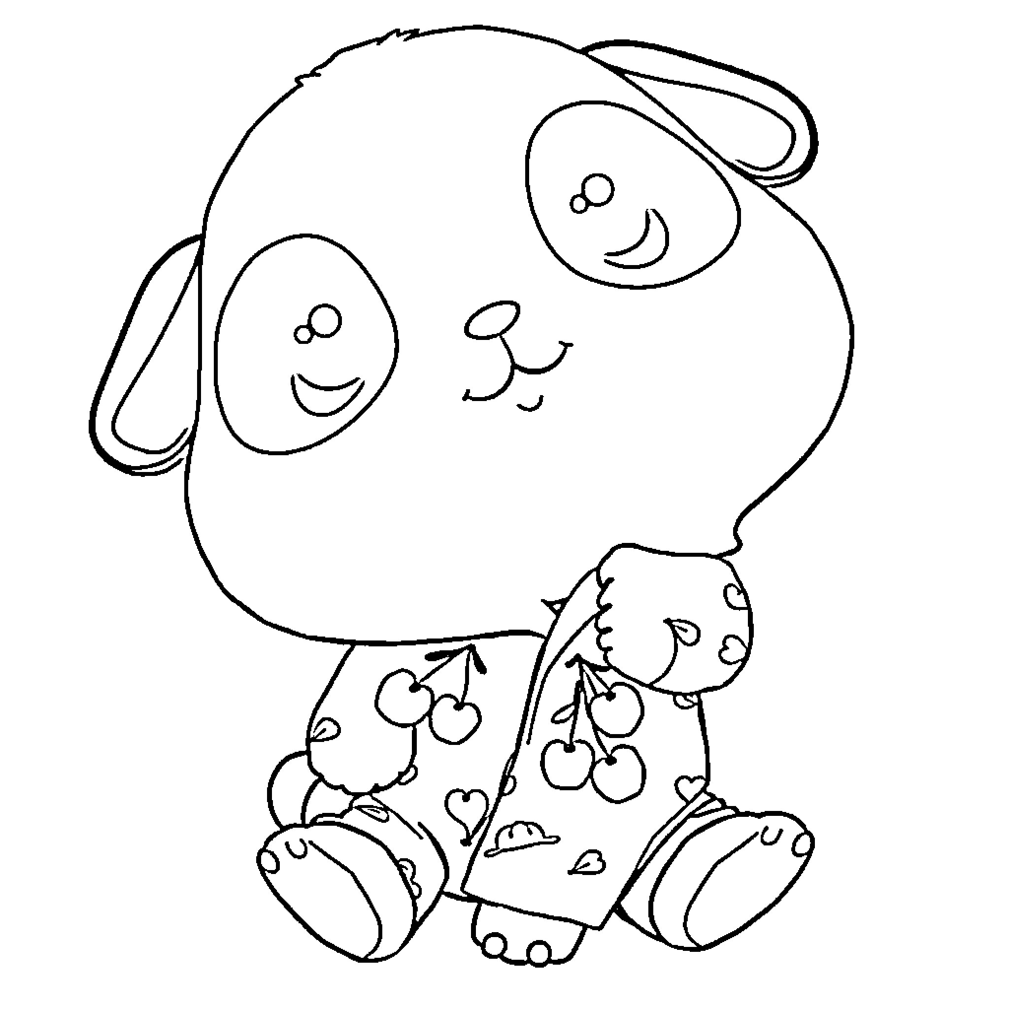 Labubu's Adorable Plush Toy Friends Coloring Page (free black-and-white line drawing printable PDF for all, from beginners to advanced learners, including children, teens, adults, and seniors)