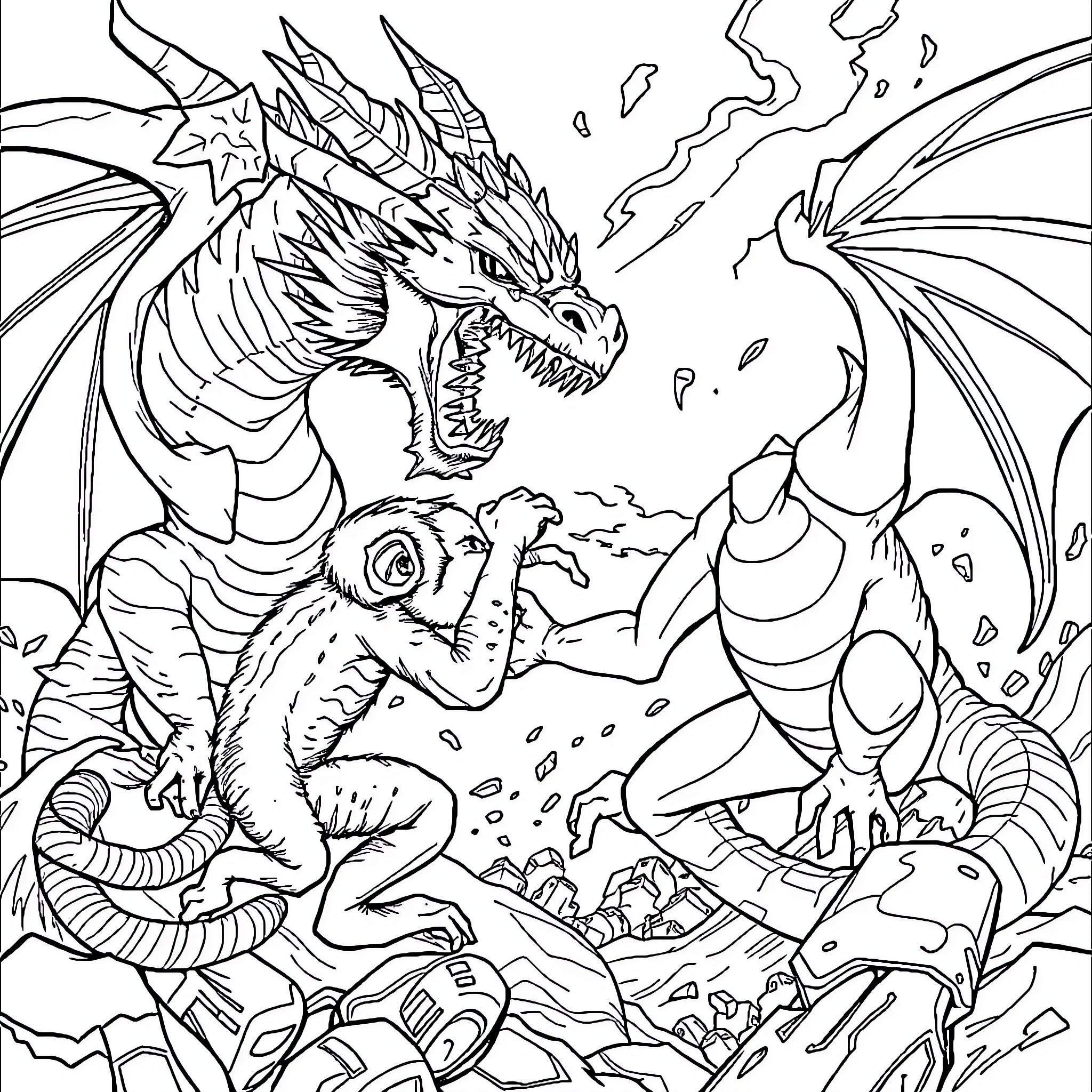 Best Monkey vs Dragon Coloring Pages (Free Printable PDF)