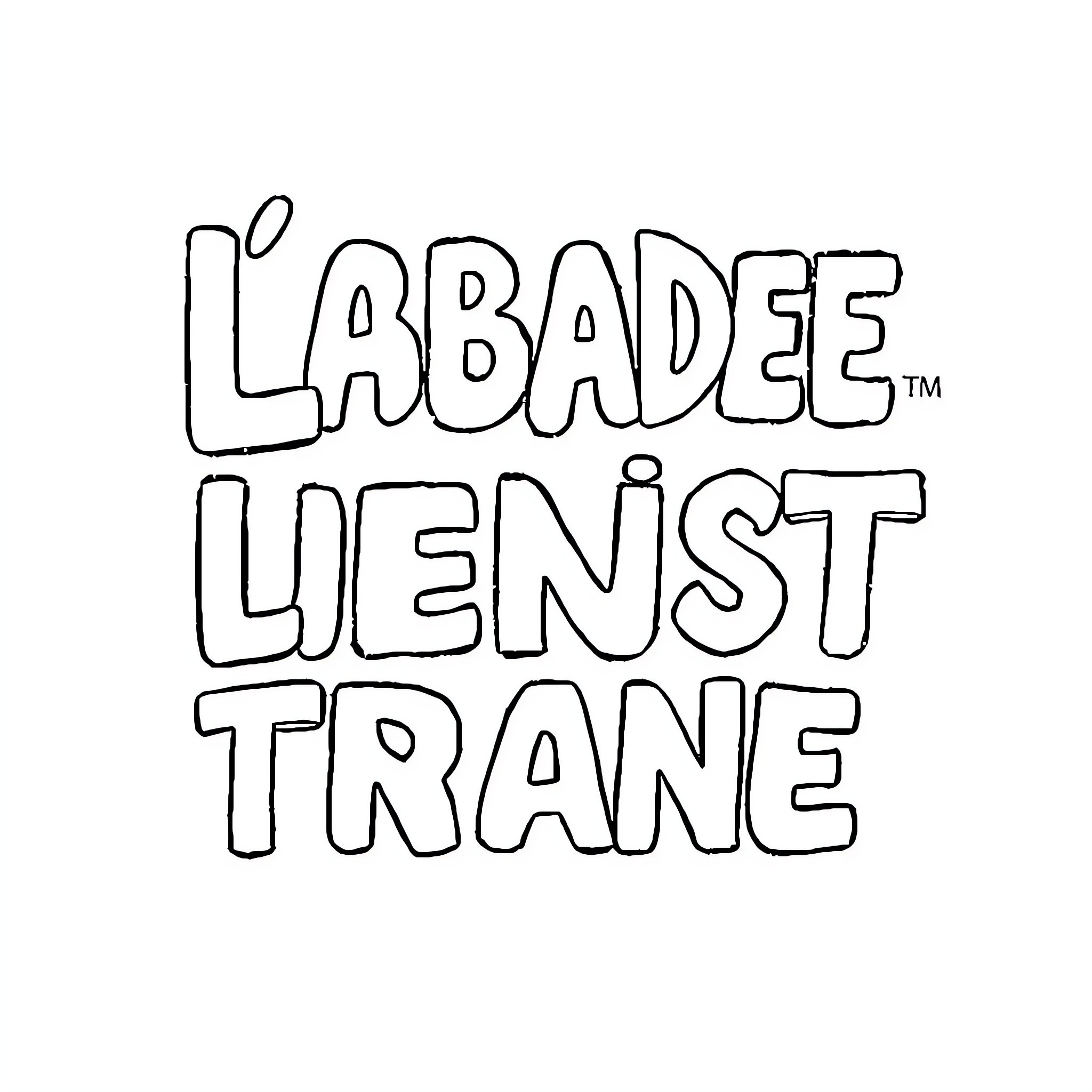 Alphabet stylized lettering design Coloring Page (free black-and-white line drawing printable PDF for all, from beginners to advanced learners, including children, teens, adults, and seniors)