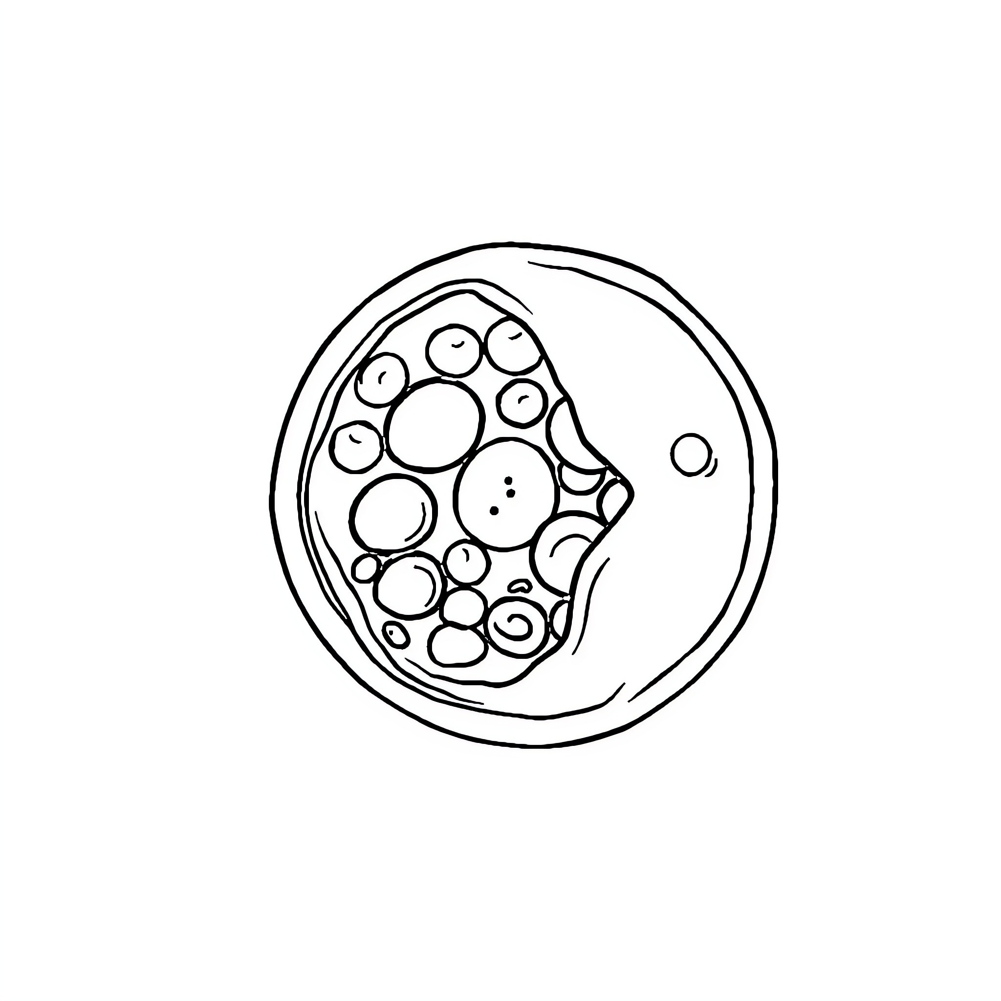 Cell with Intricate Inner Structure Coloring Page (free black-and-white line drawing printable PDF for all, from beginners to advanced learners, including children, teens, adults, and seniors)