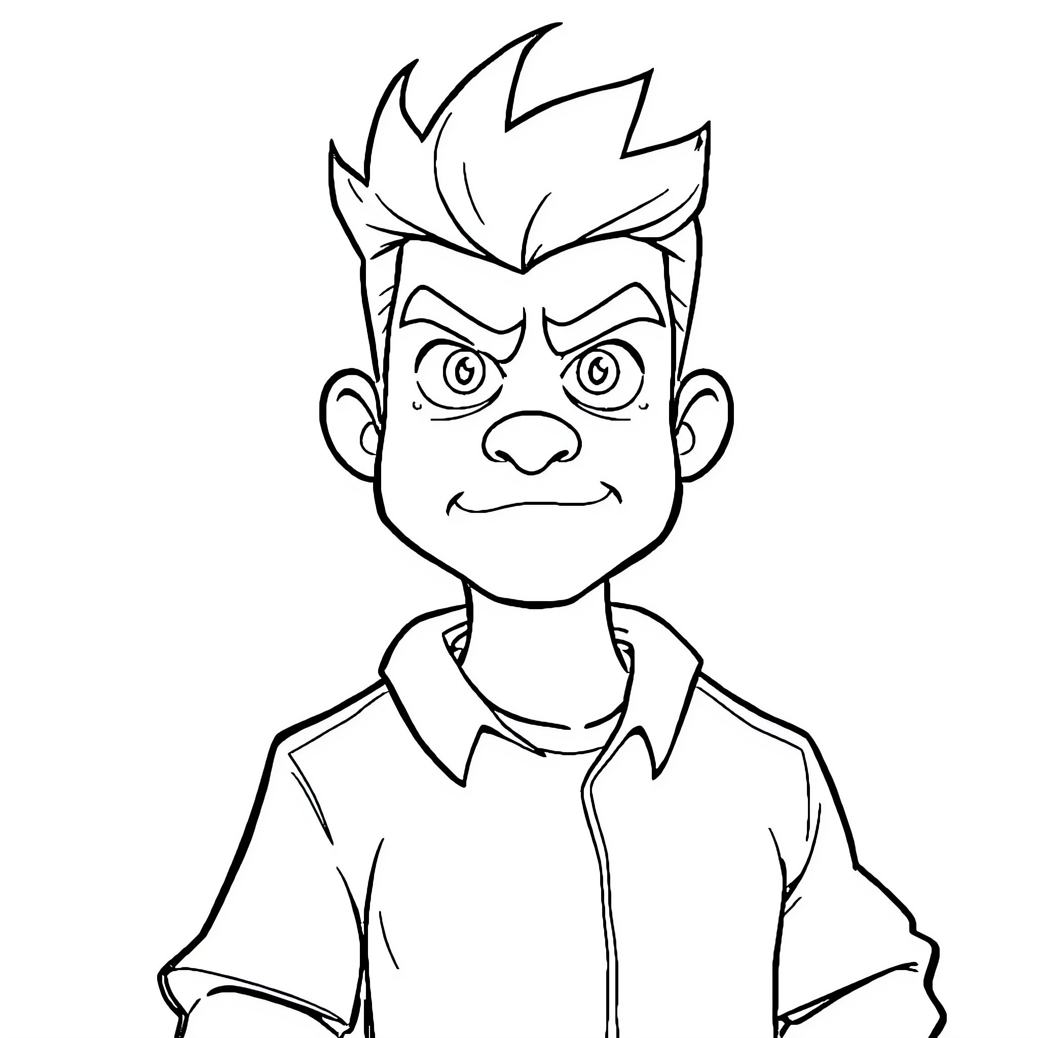 Blaise's Playful Expression Coloring Page (free black-and-white line drawing printable PDF for all, from beginners to advanced learners, including children, teens, adults, and seniors)