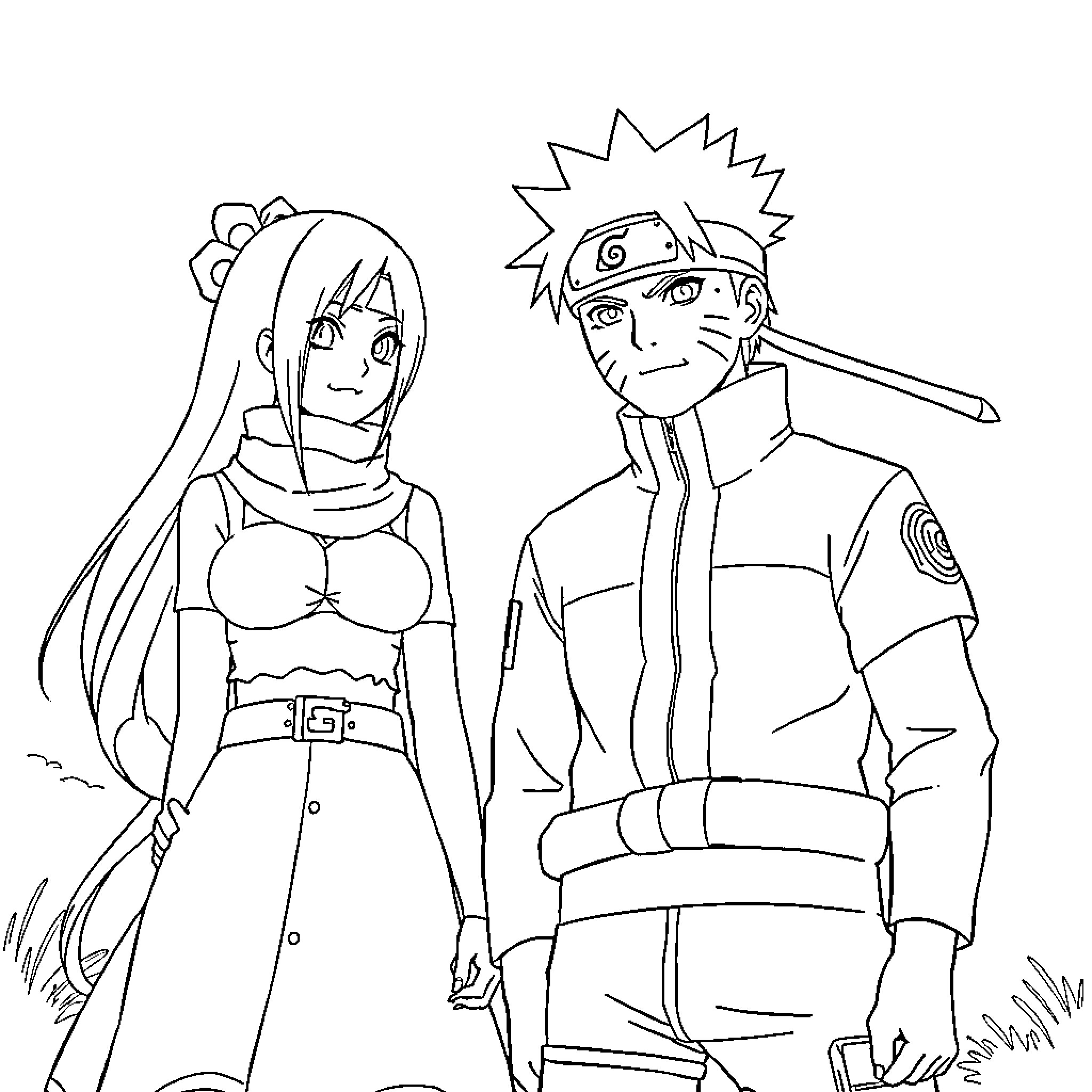 Inata Adventure with Friends Coloring Page (free black-and-white line drawing printable PDF for all, from beginners to advanced learners, including children, teens, adults, and seniors)