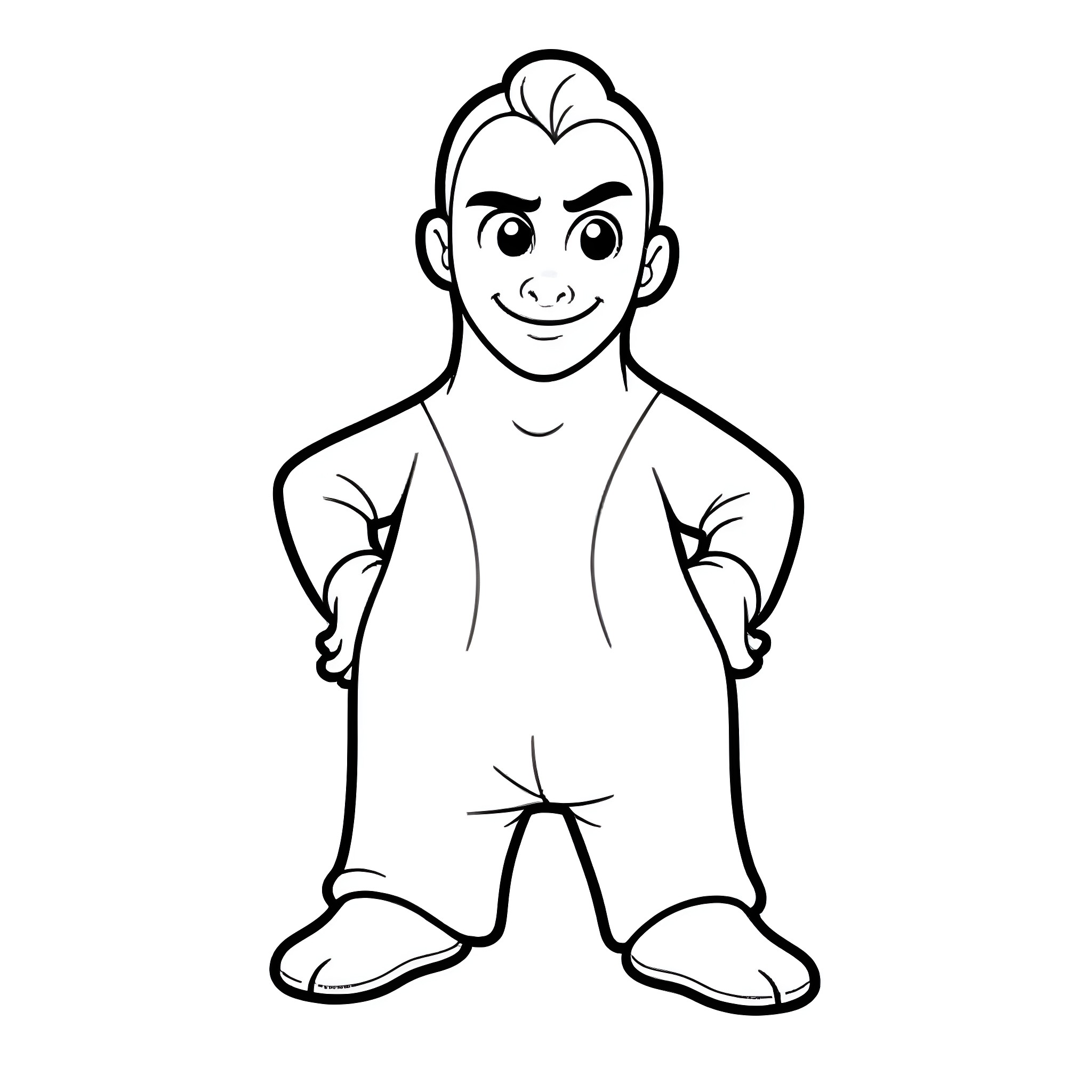 Danny Phantom Cartoon Character Illustration Coloring Page (free black-and-white line drawing printable PDF for all, from beginners to advanced learners, including children, teens, adults, and seniors)