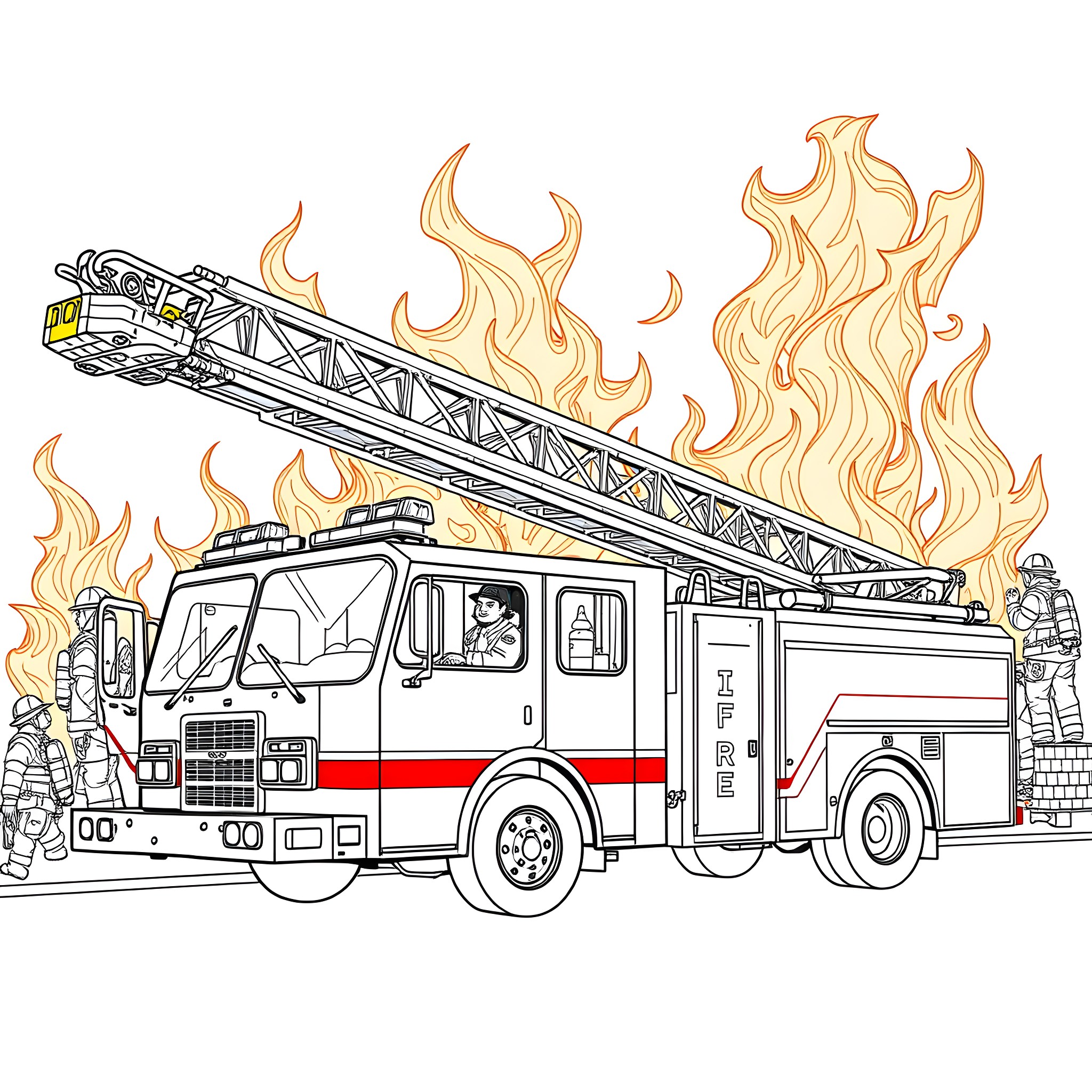 29 Best Fire Engine Coloring Pages (Free Printable PDFs)