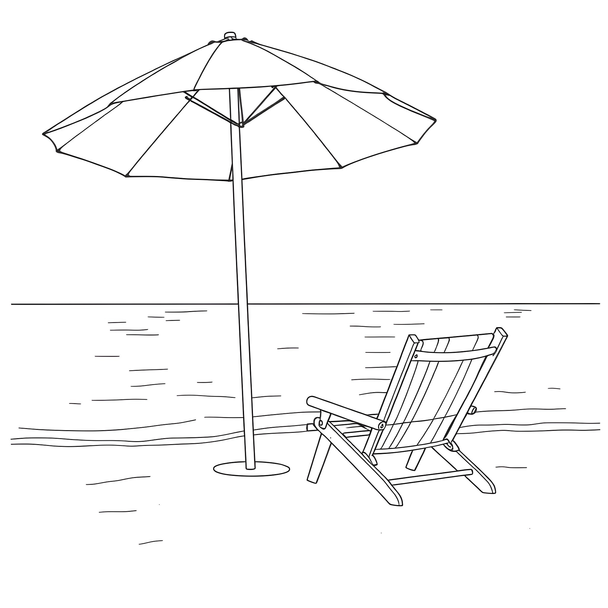 1 Best Beach Chair Coloring Pages - E19f82526cf336b7 