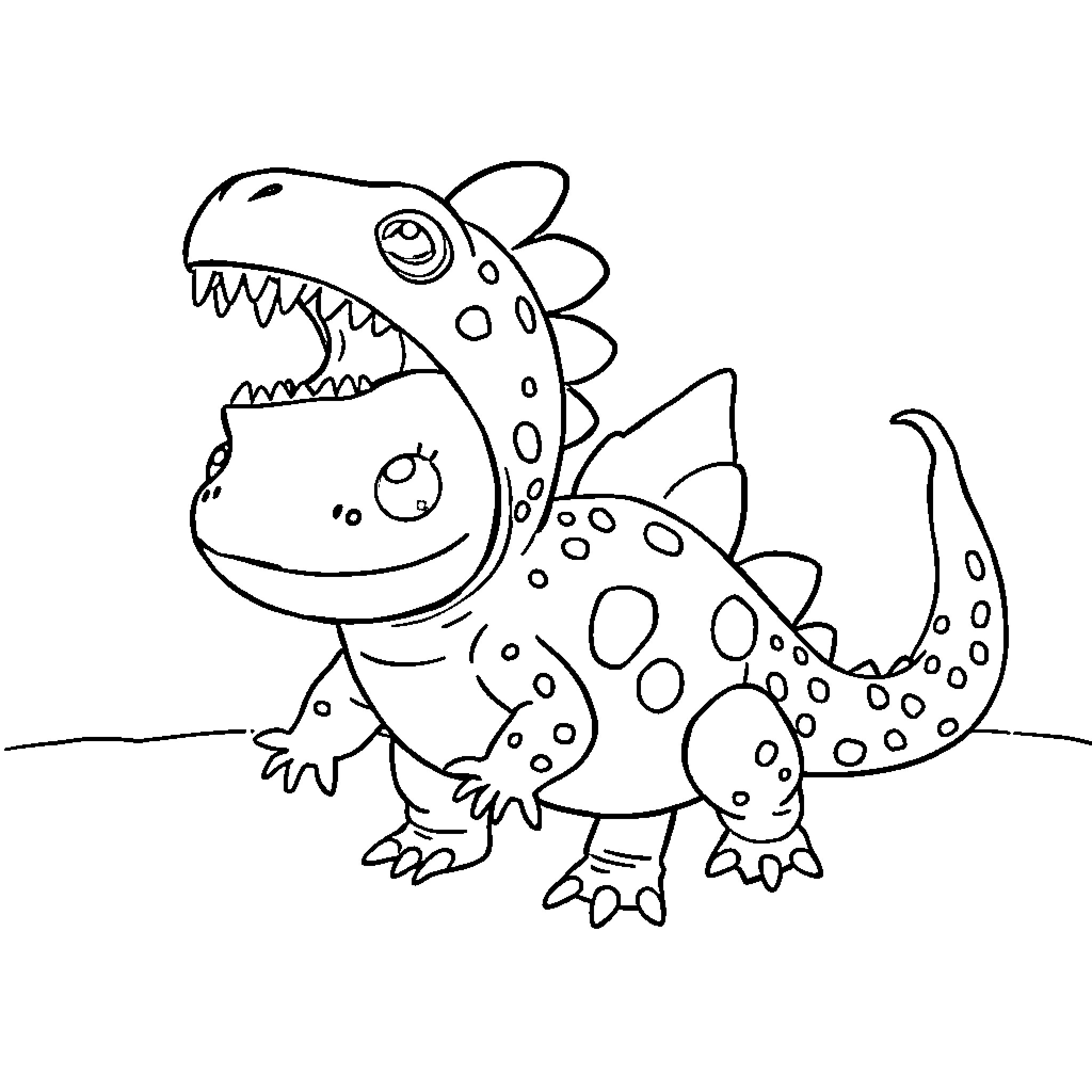 Axolotl playing and exploring in the wild Coloring Page (free black-and-white line drawing printable PDF for all, from beginners to advanced learners, including children, teens, adults, and seniors)