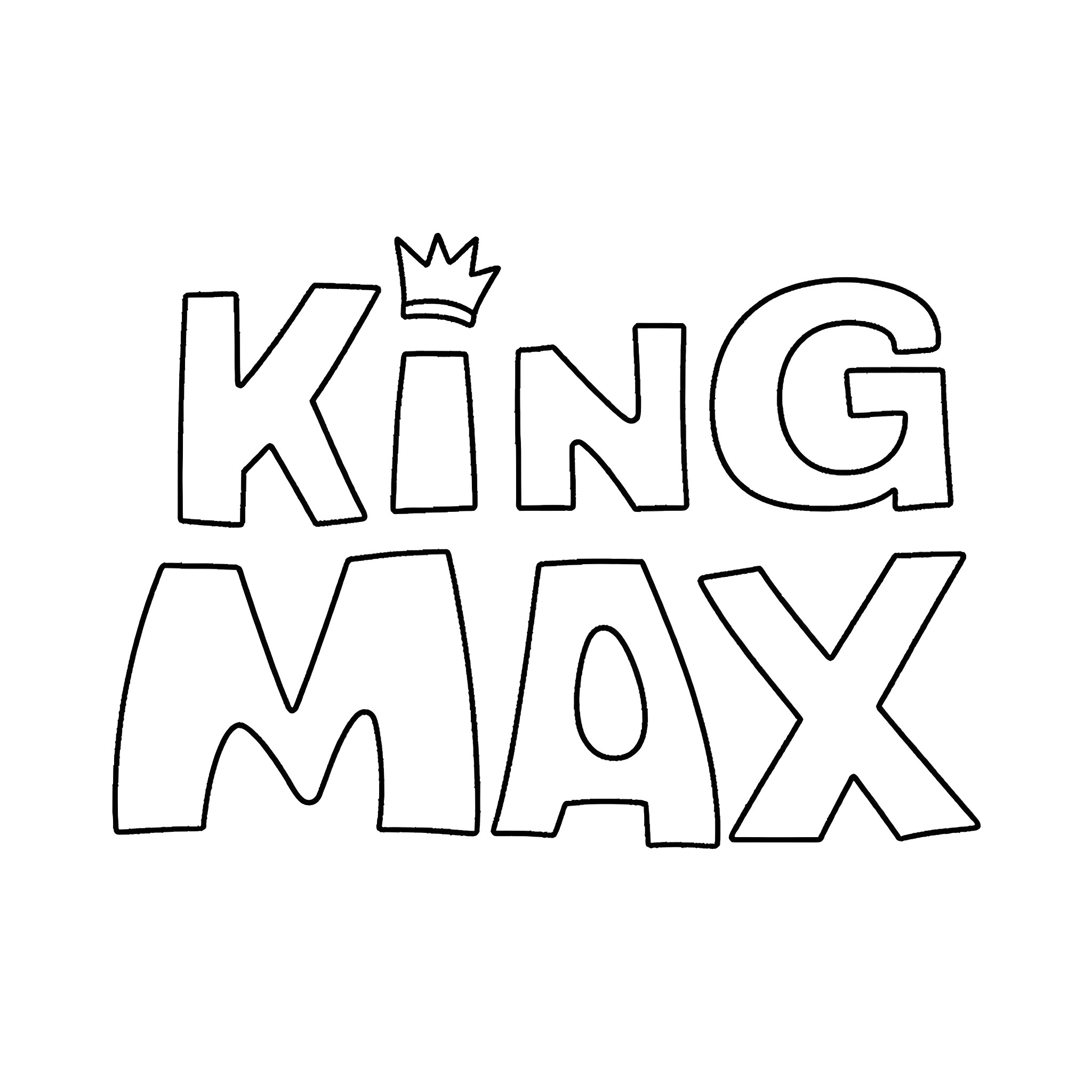 King Max's Royalty Coloring Page (free black-and-white line drawing printable PDF for all, from beginners to advanced learners, including children, teens, adults, and seniors)
