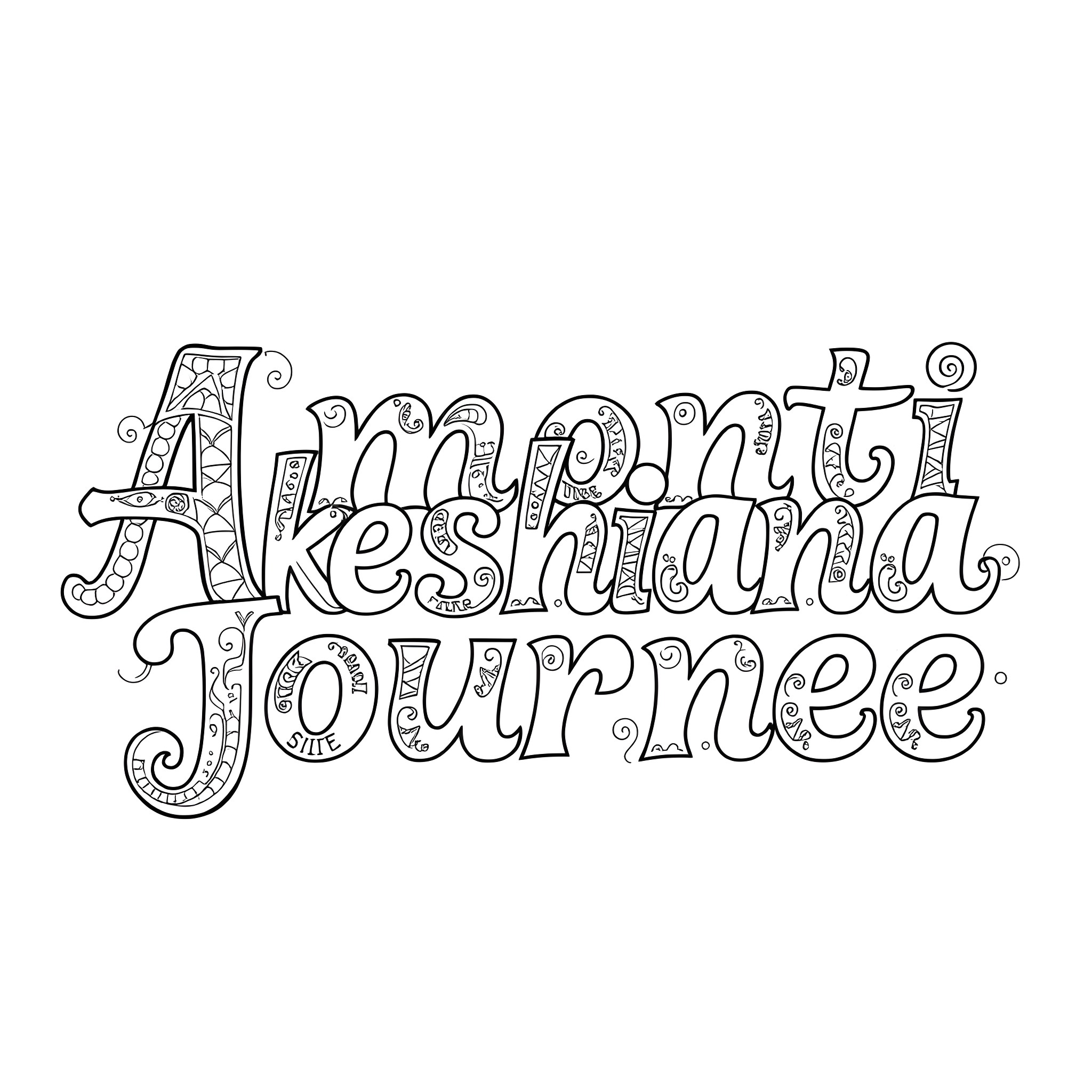 Letter Expressing an Intricate Journey Coloring Page (free black-and-white line drawing printable PDF for all, from beginners to advanced learners, including children, teens, adults, and seniors)
