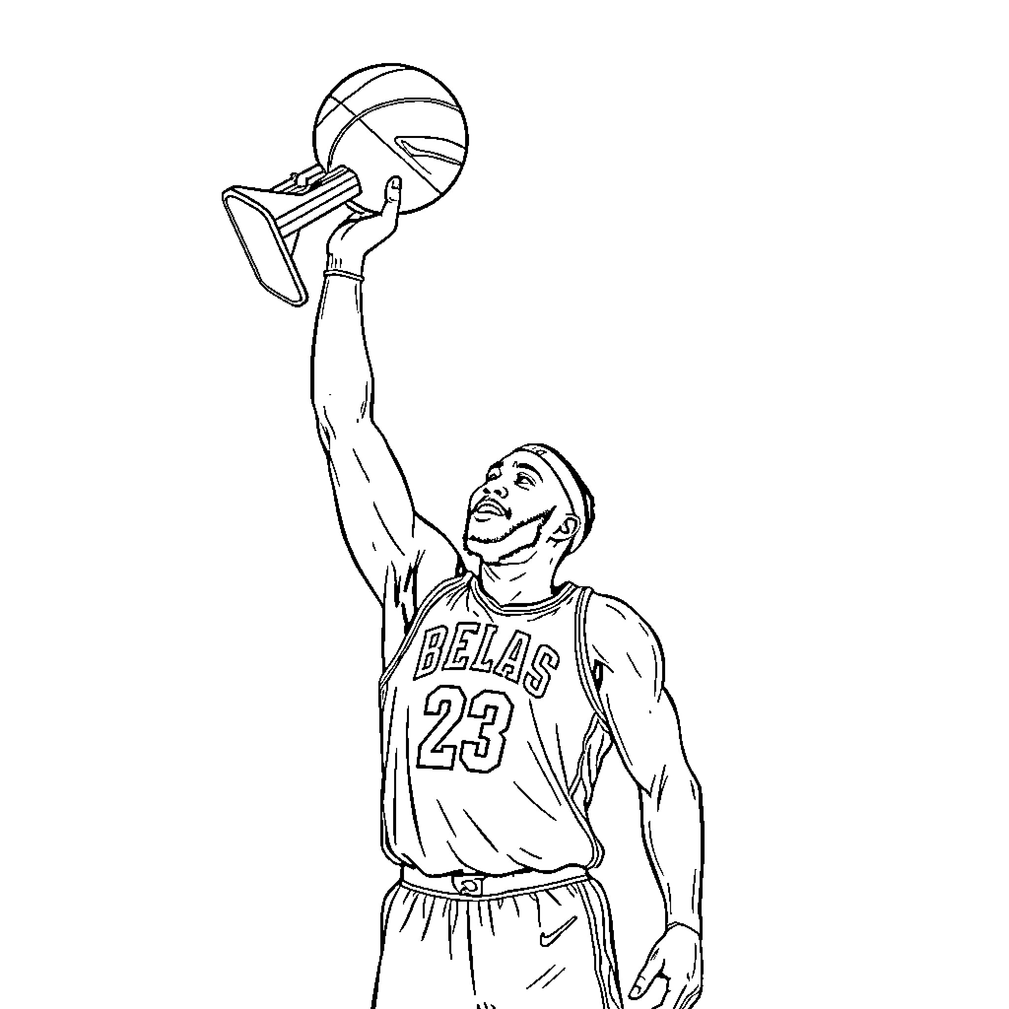 Tyrese Halliburton shooting a basketball in action Coloring Page (free black-and-white line drawing printable PDF for all, from beginners to advanced learners, including children, teens, adults, and seniors)