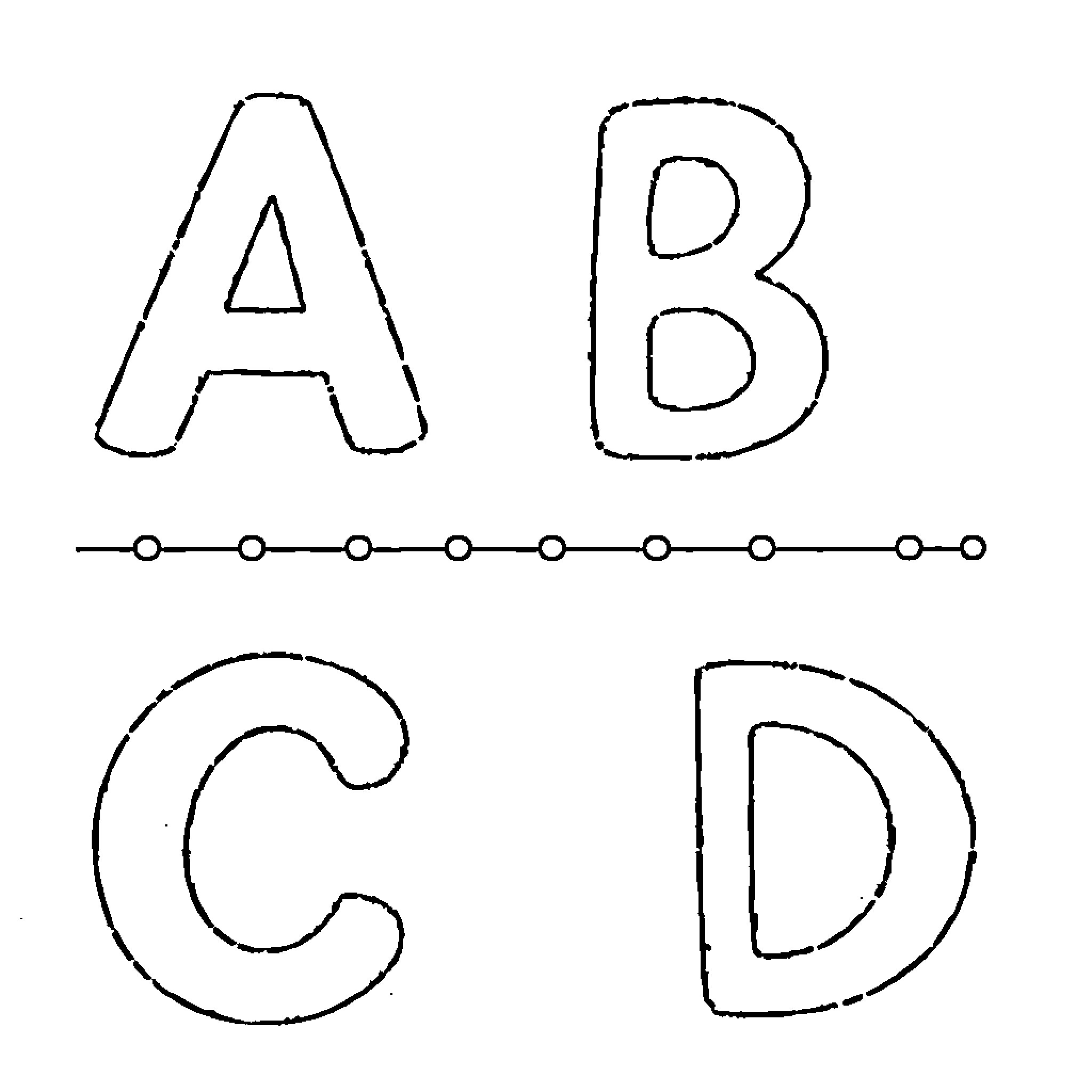 Alphabet letters in black and white Coloring Page (free black-and-white line drawing printable PDF for all, from beginners to advanced learners, including children, teens, adults, and seniors)