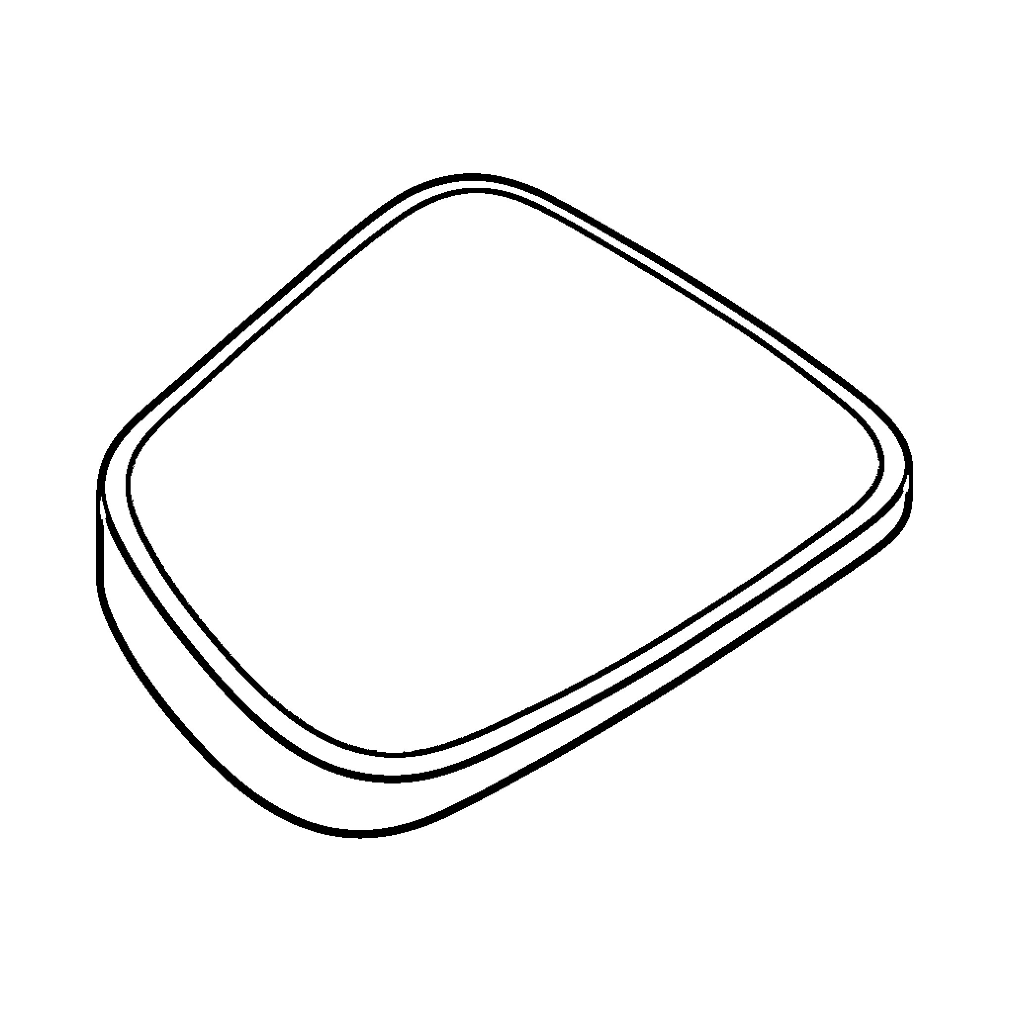 Cobalt empty square tray viewed from an angle Coloring Page (free black-and-white line drawing printable PDF for all, from beginners to advanced learners, including children, teens, adults, and seniors)