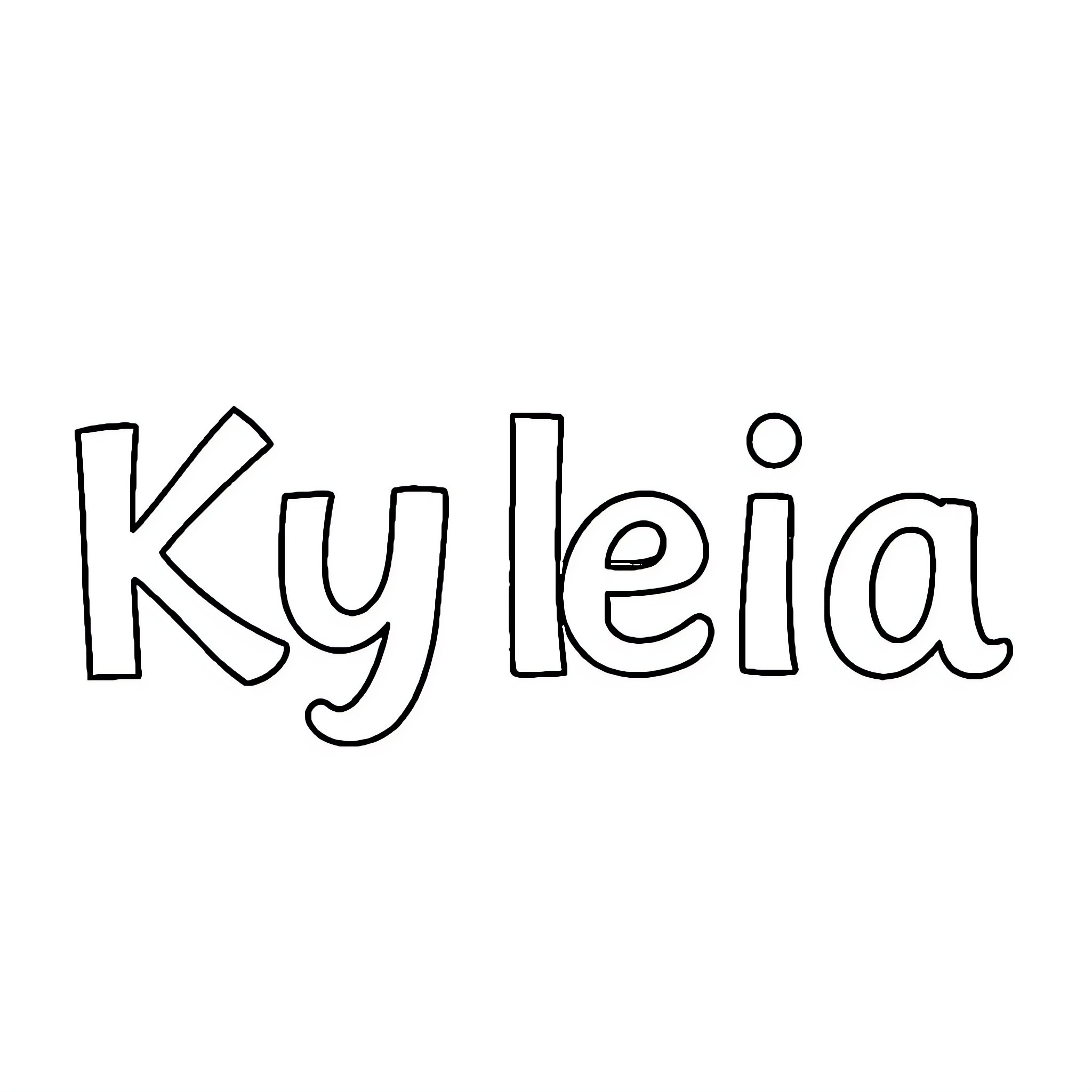 Kyleia's Playful Exploration Coloring Page (free black-and-white line drawing printable PDF for all, from beginners to advanced learners, including children, teens, adults, and seniors)