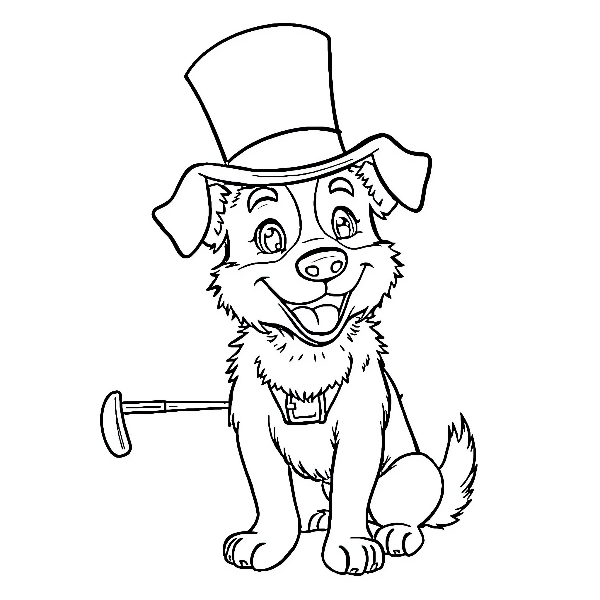 Bluey the Dog in Playful Outfit Coloring Page (free black-and-white line drawing printable PDF for all, from beginners to advanced learners, including children, teens, adults, and seniors)