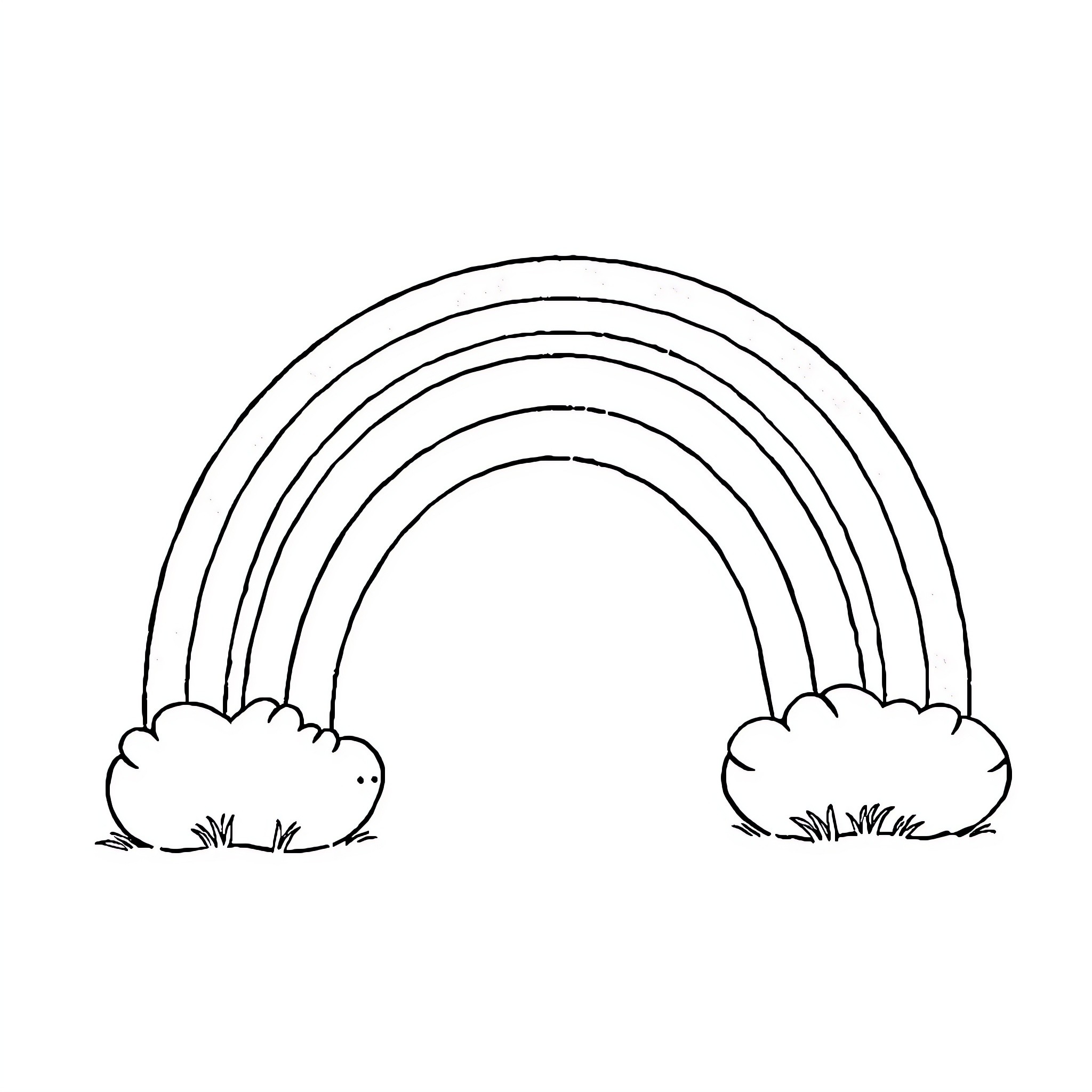 Rainbow Friend Enjoys the Outdoors Coloring Page (free black-and-white line drawing printable PDF for all, from beginners to advanced learners, including children, teens, adults, and seniors)