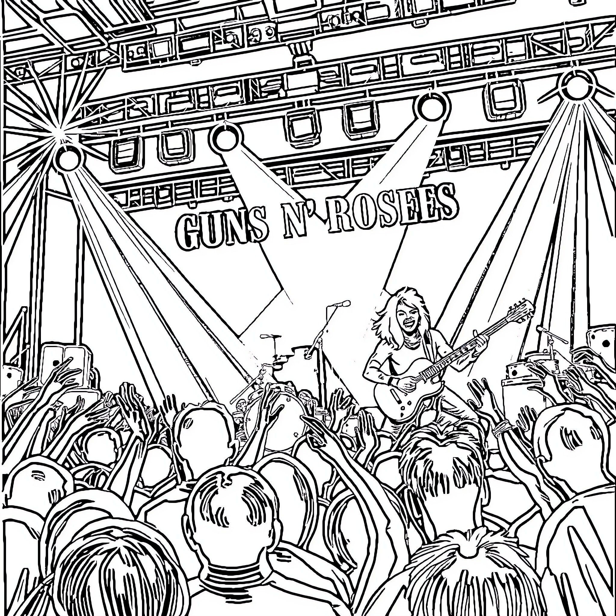 Best Guns N Roses Coloring Pages (Free Printable PDF)