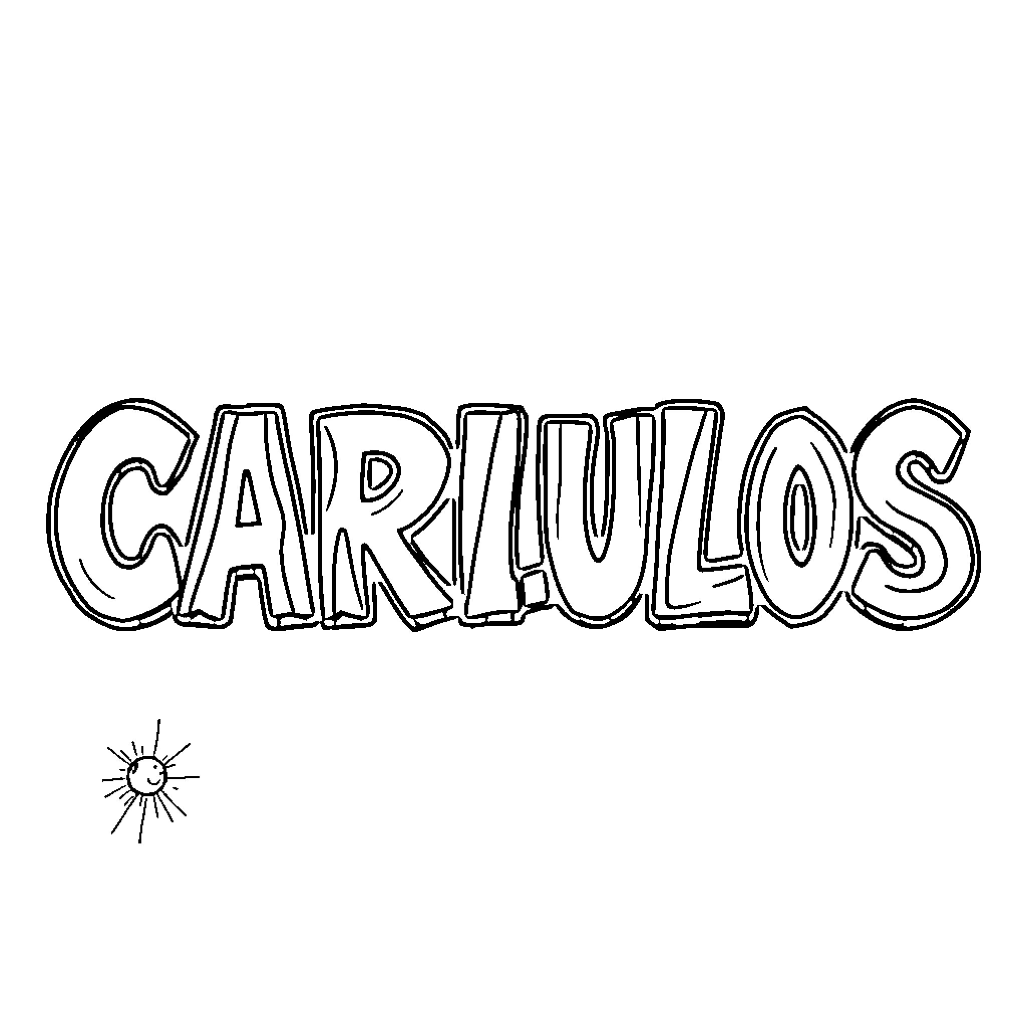Carlos playing with simple shapes Coloring Page (free black-and-white line drawing printable PDF for all, from beginners to advanced learners, including children, teens, adults, and seniors)