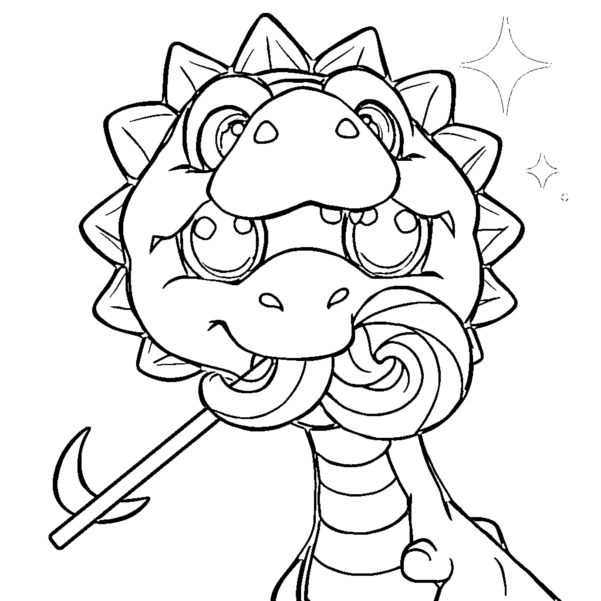Dinosaur waving with a happy expression Coloring Page (free black-and-white line drawing printable PDF for all, from beginners to advanced learners, including children, teens, adults, and seniors)