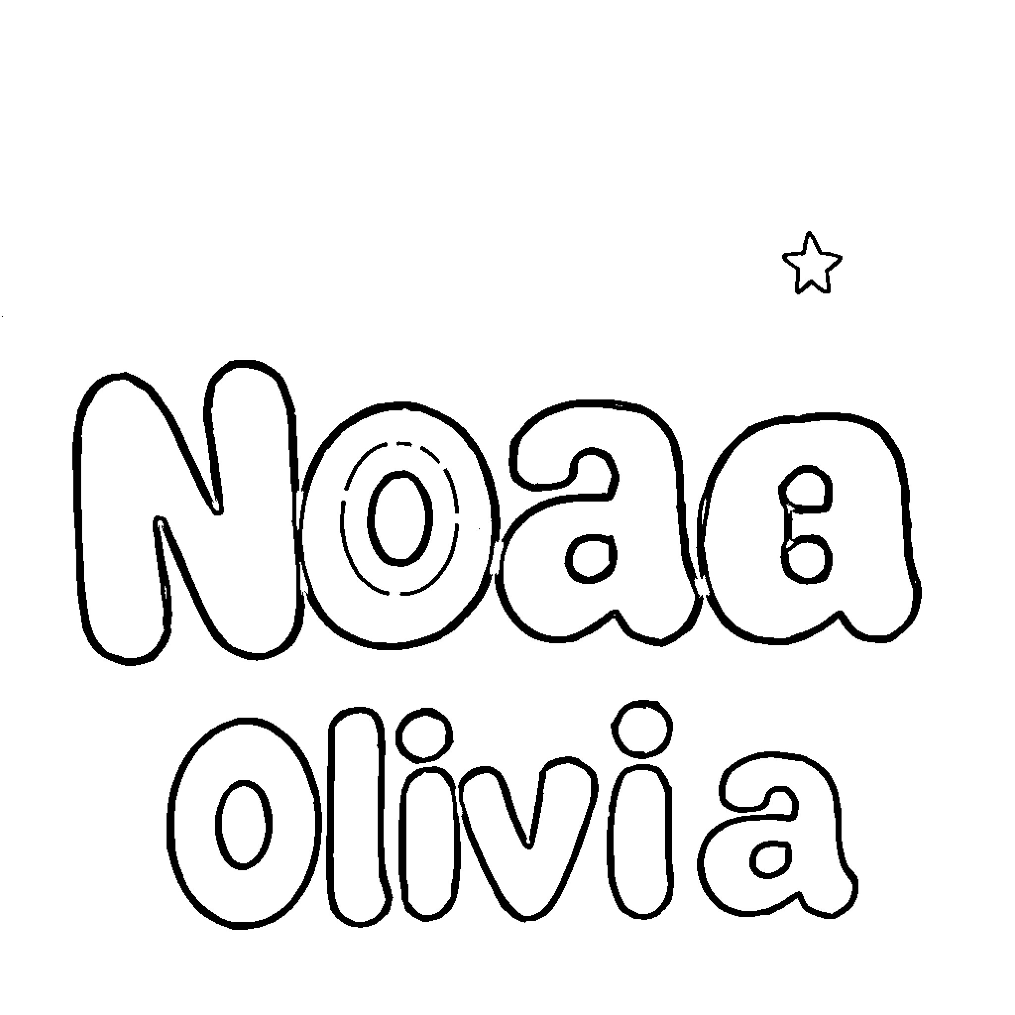 Name Drawn Whimsical Style Text Coloring Page (free black-and-white line drawing printable PDF for all, from beginners to advanced learners, including children, teens, adults, and seniors)
