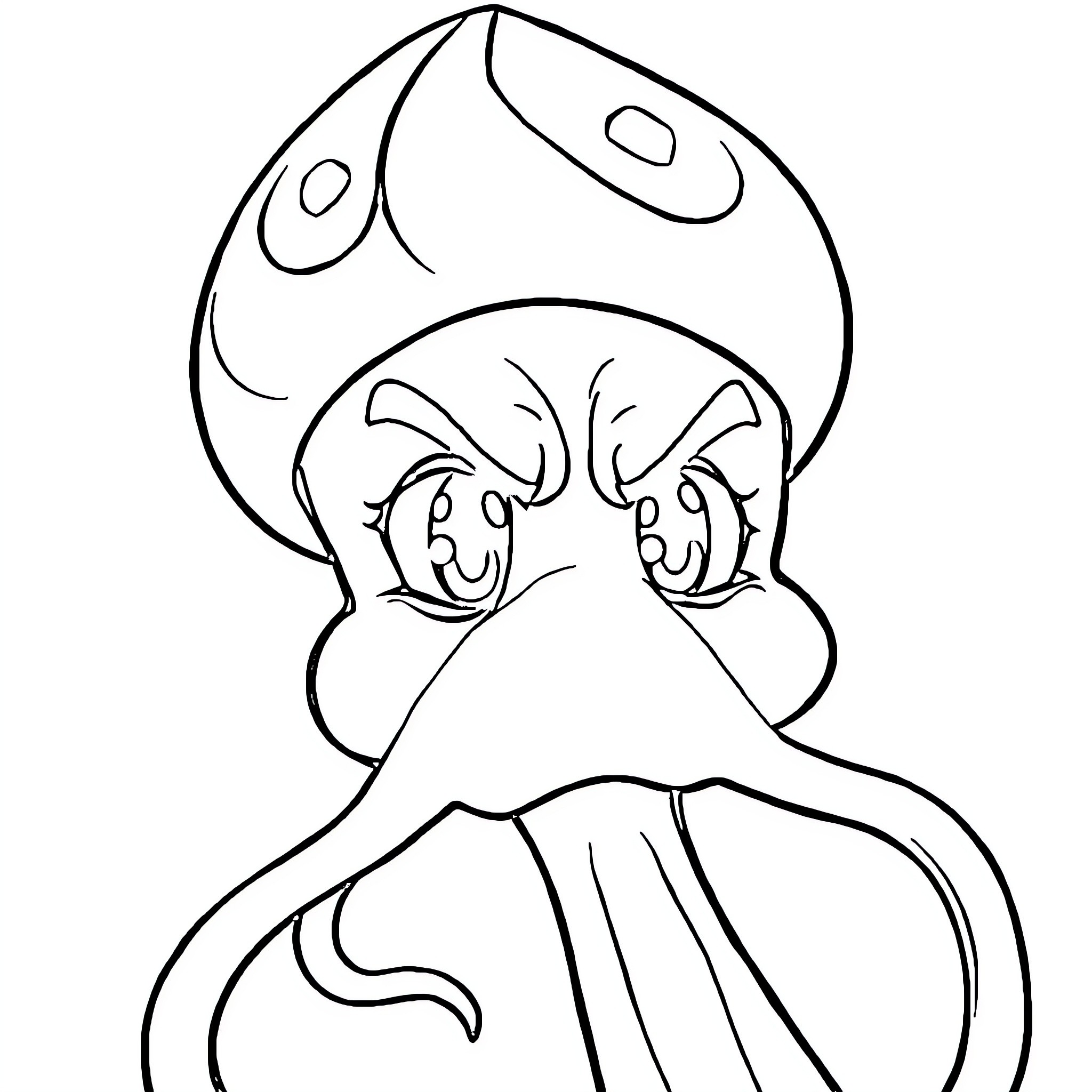 Namgyu's Curious Mushroom Adventure Coloring Page (free black-and-white line drawing printable PDF for all, from beginners to advanced learners, including children, teens, adults, and seniors)