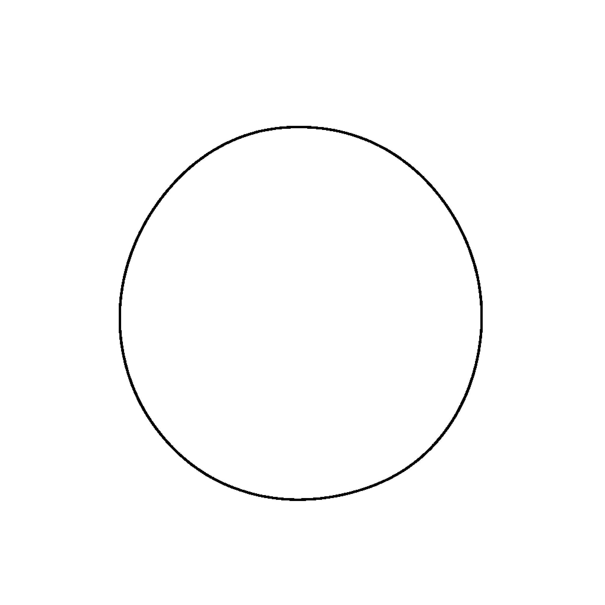 Shape of a simple circle Coloring Page (free black-and-white line drawing printable PDF for all, from beginners to advanced learners, including children, teens, adults, and seniors)