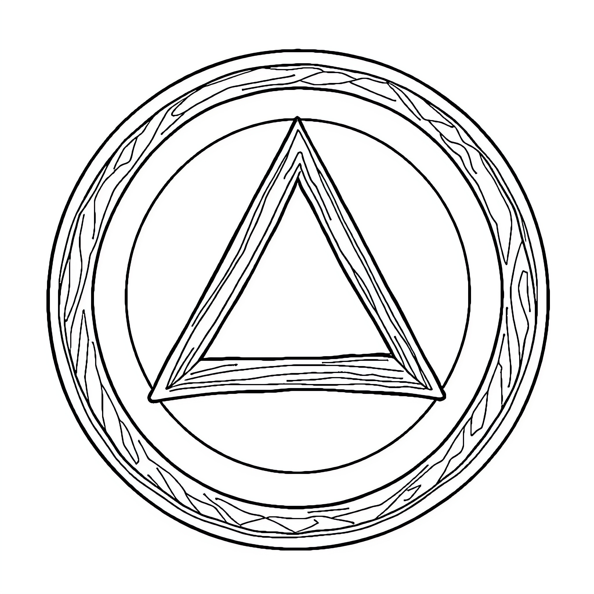 Alcoholics Anonymous Embracing Sobriety and Community Coloring Page (free black-and-white line drawing printable PDF for all, from beginners to advanced learners, including children, teens, adults, and seniors)