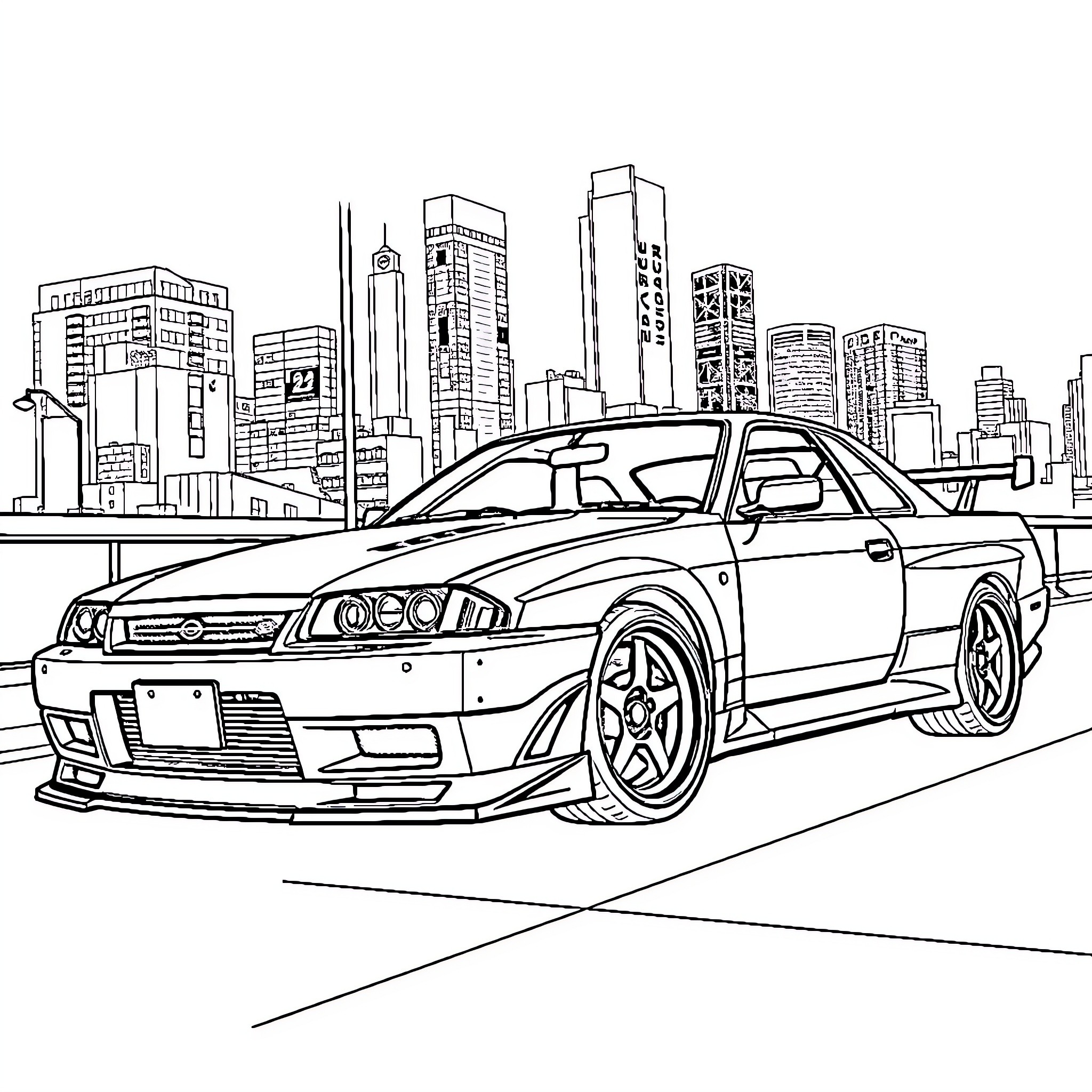 Best Nissan Skyline Coloring Pages Free Printable PDF 