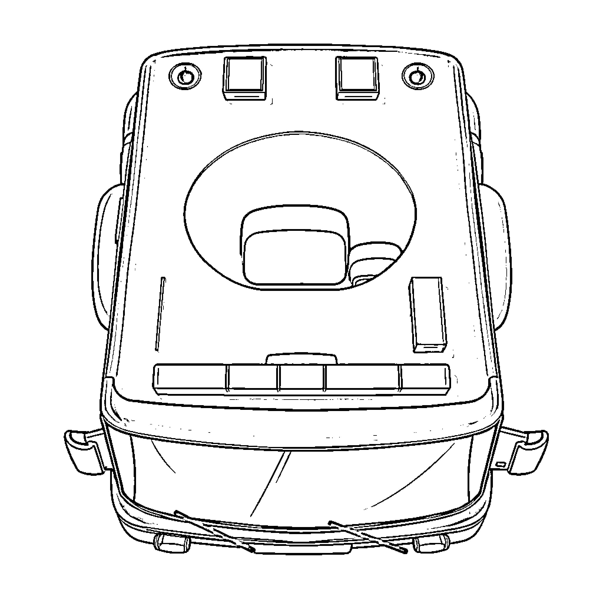 Fire Engine with Siren and Lights Coloring Page (free black-and-white line drawing printable PDF for all, from beginners to advanced learners, including children, teens, adults, and seniors)