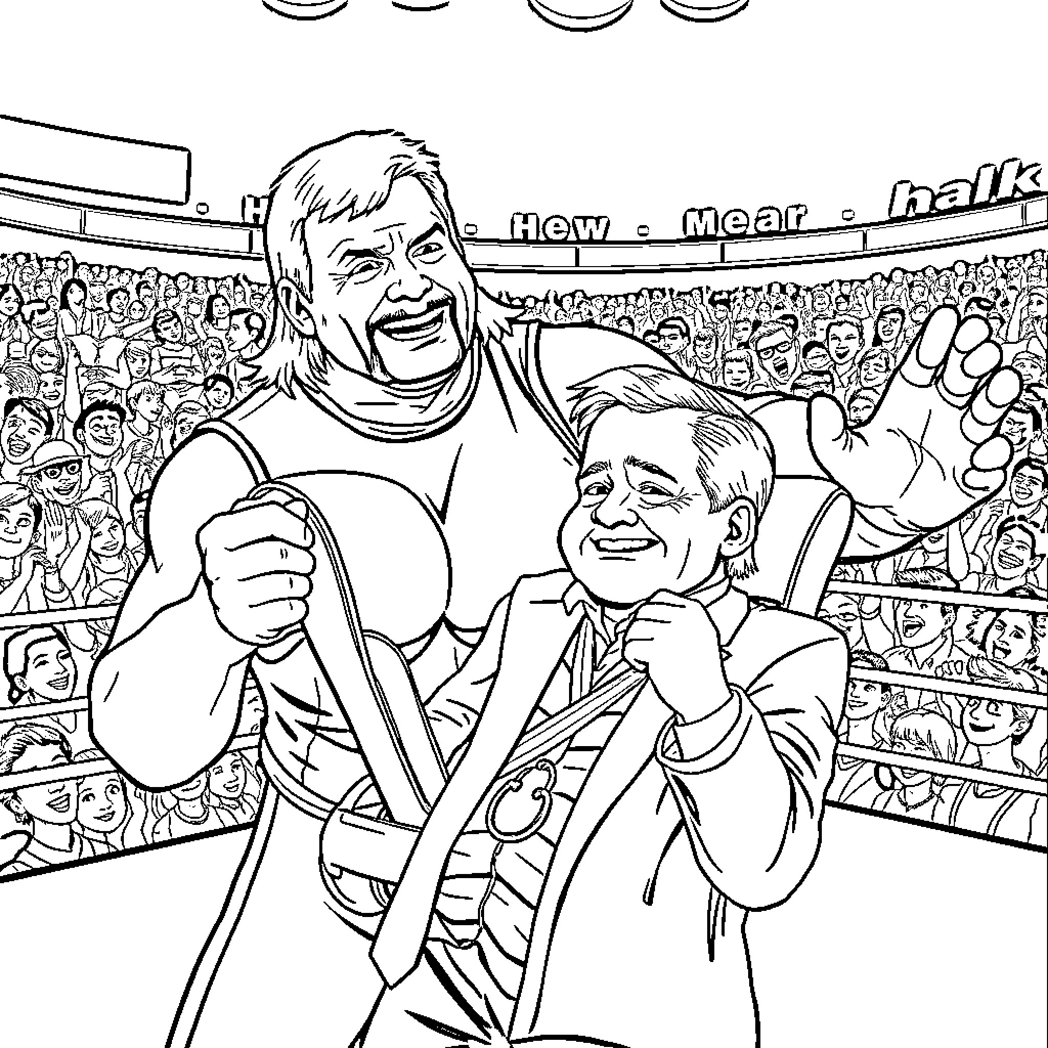 Stephen Hawking's Speech at a Public Event Coloring Page (free black-and-white line drawing printable PDF for all, from beginners to advanced learners, including children, teens, adults, and seniors)