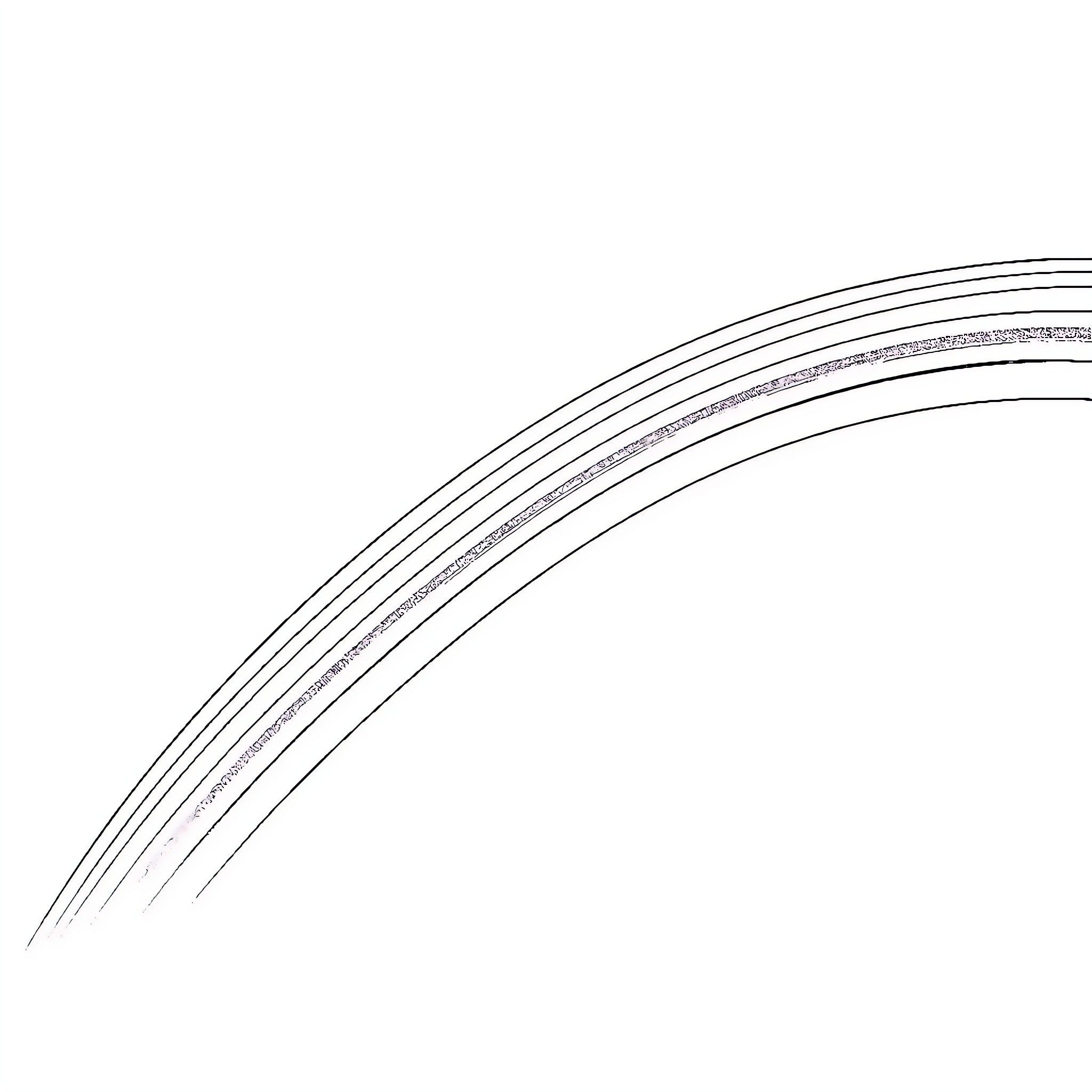 Rainbow arc of abstract curved lines Coloring Page (free black-and-white line drawing printable PDF for all, from beginners to advanced learners, including children, teens, adults, and seniors)