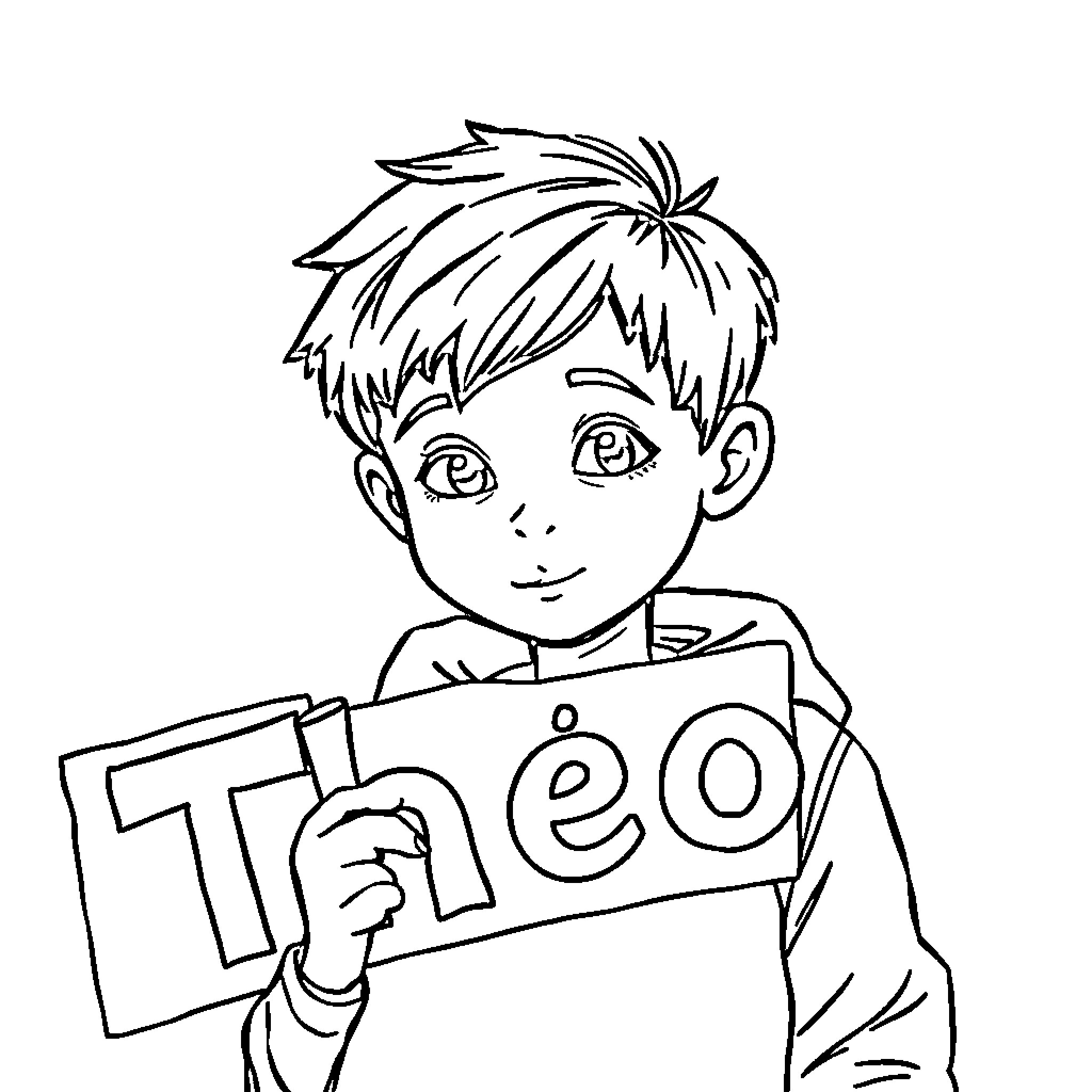 Tractopelle holding a sign in school setting Coloring Page (free black-and-white line drawing printable PDF for all, from beginners to advanced learners, including children, teens, adults, and seniors)