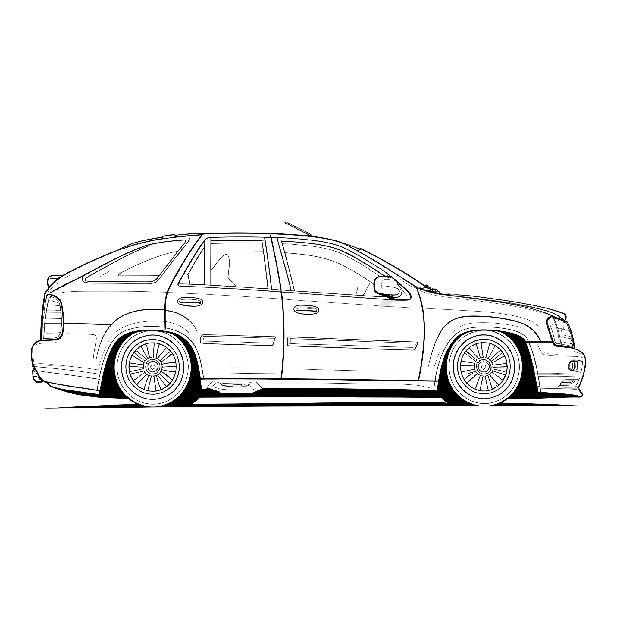 Trailblazer Wagon Cruising with Confidence Coloring Page (free black-and-white line drawing printable PDF for all, from beginners to advanced learners, including children, teens, adults, and seniors)
