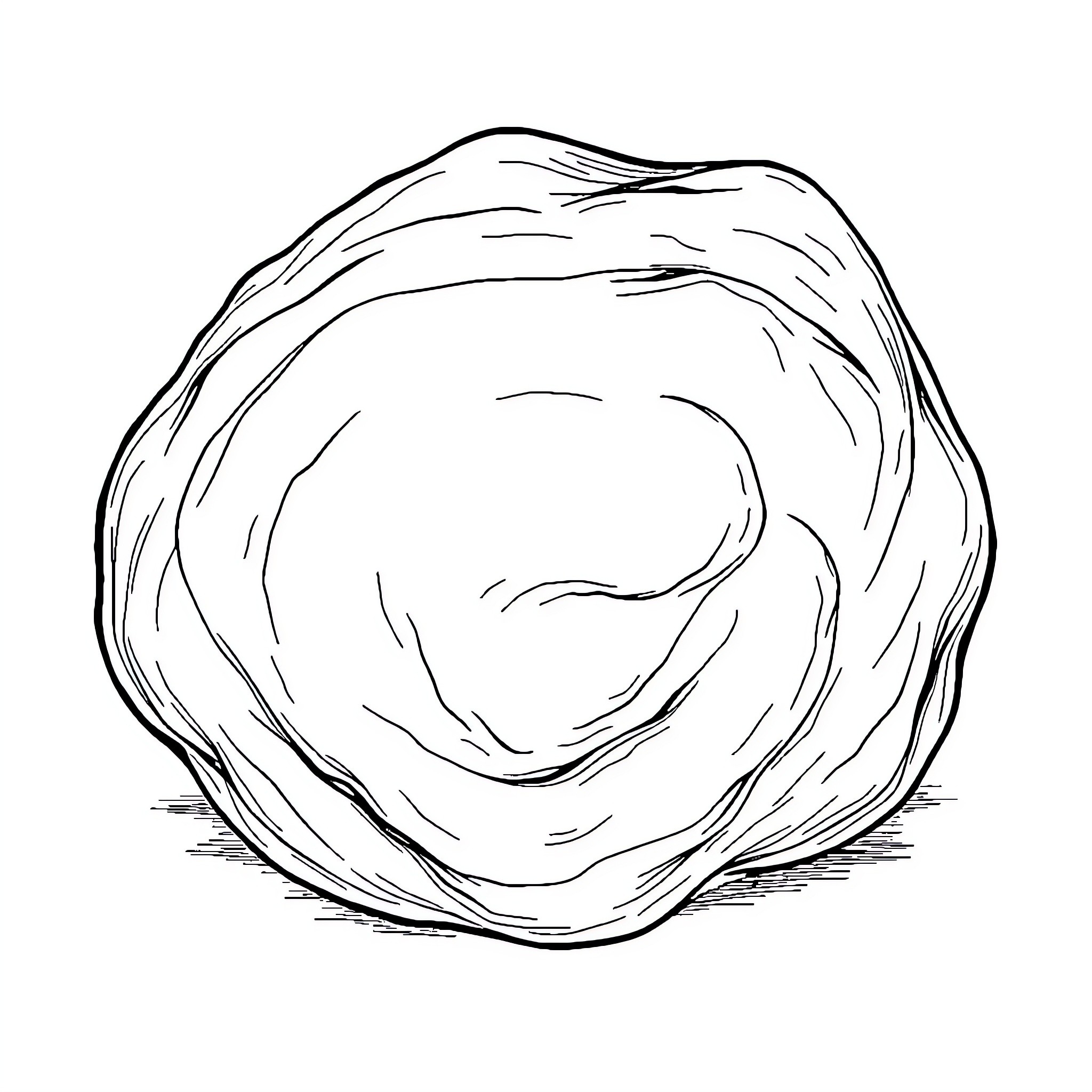 Grosse Bite - Cabbage head silhouette Coloring Page (free black-and-white line drawing printable PDF for all, from beginners to advanced learners, including children, teens, adults, and seniors)