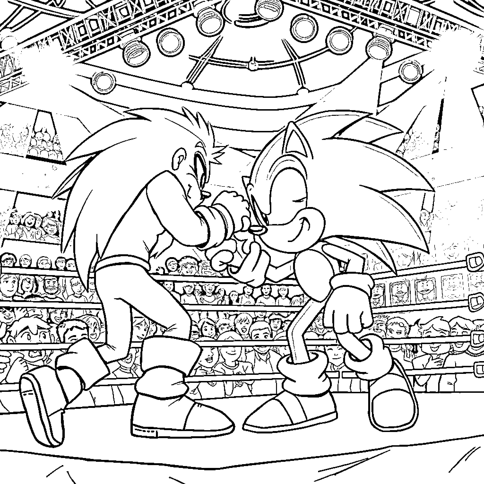 Codi Rhodes in an Animated Sci-Fi Adventure Coloring Page (free black-and-white line drawing printable PDF for all, from beginners to advanced learners, including children, teens, adults, and seniors)