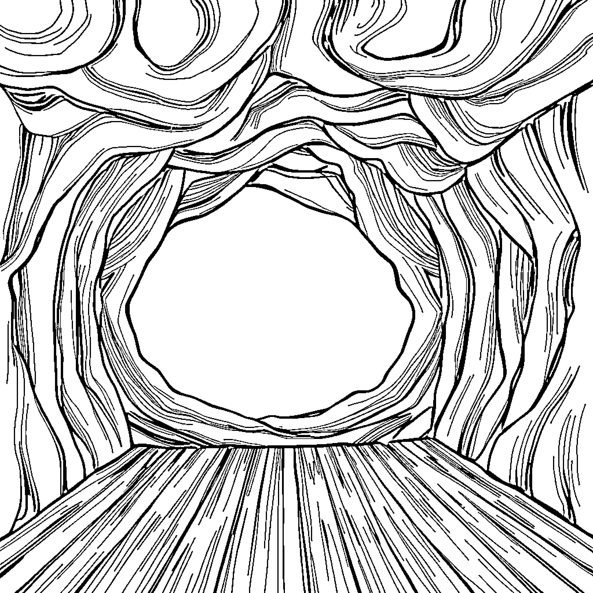 Nothing but abstract shapes and lines Coloring Page (free black-and-white line drawing printable PDF for all, from beginners to advanced learners, including children, teens, adults, and seniors)