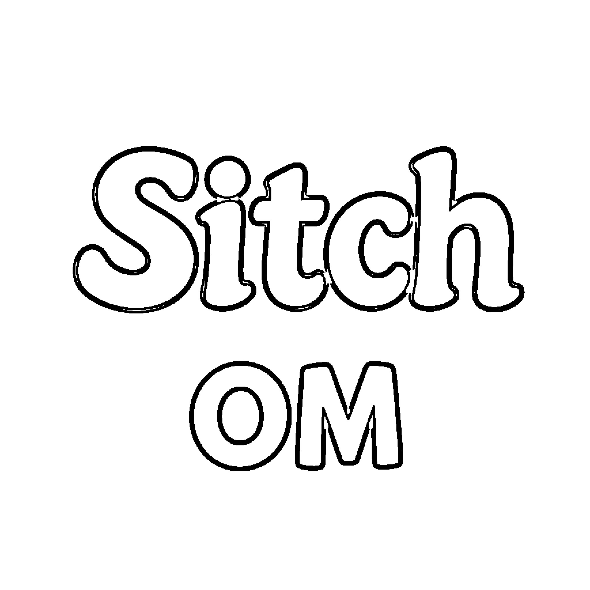 Stitch OM Coloring Page (free black-and-white line drawing printable PDF for all, from beginners to advanced learners, including children, teens, adults, and seniors)