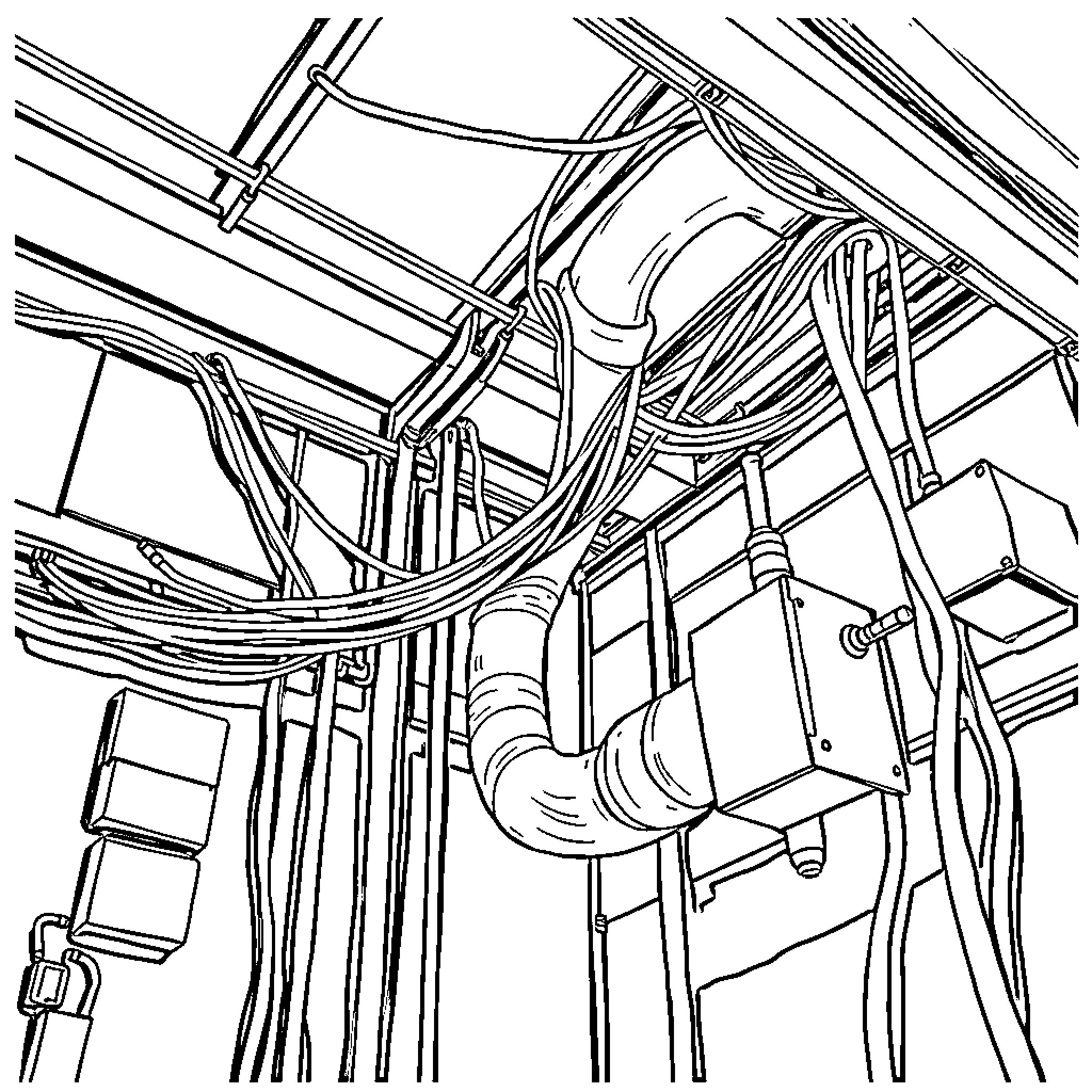 Electrical and Plumbing System Complexity Coloring Page (free black-and-white line drawing printable PDF for all, from beginners to advanced learners, including children, teens, adults, and seniors)