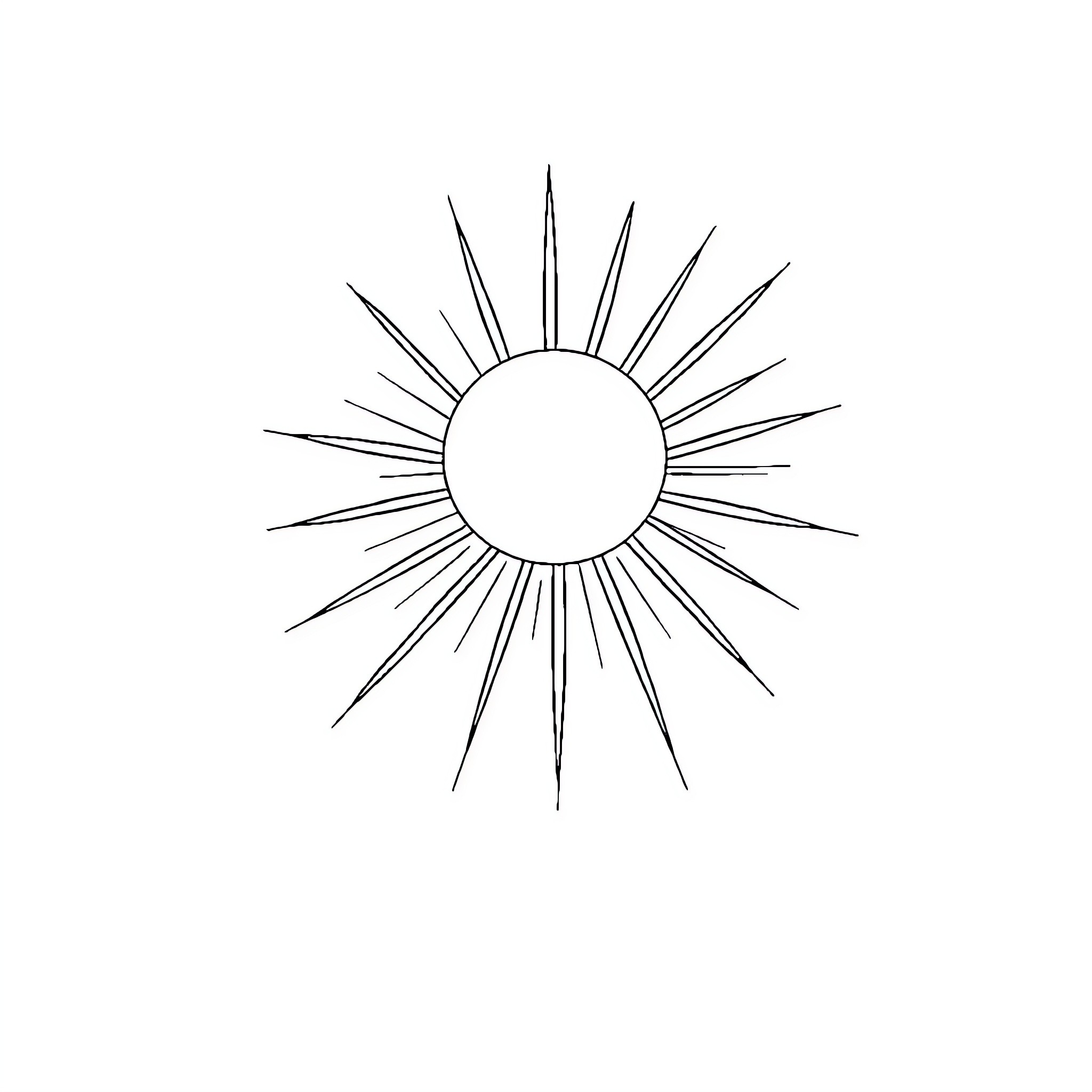 Sun's Radiant Embrace Coloring Page (free black-and-white line drawing printable PDF for all, from beginners to advanced learners, including children, teens, adults, and seniors)