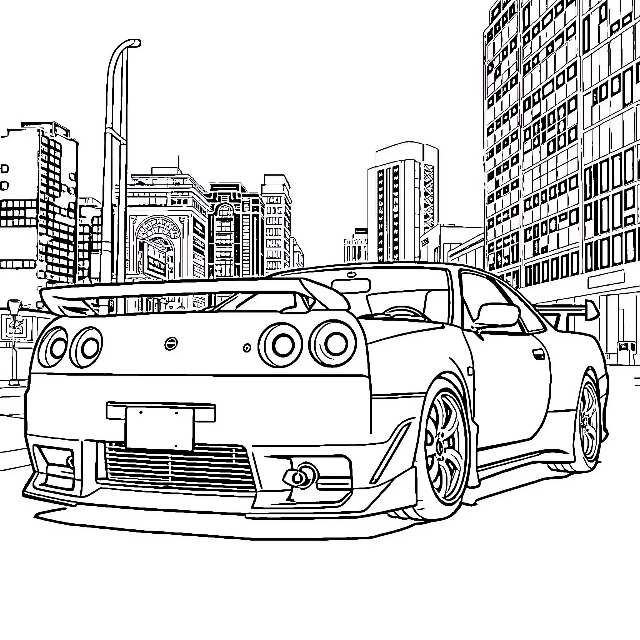 Best Nissan Skyline Coloring Pages Free Printable PDF 